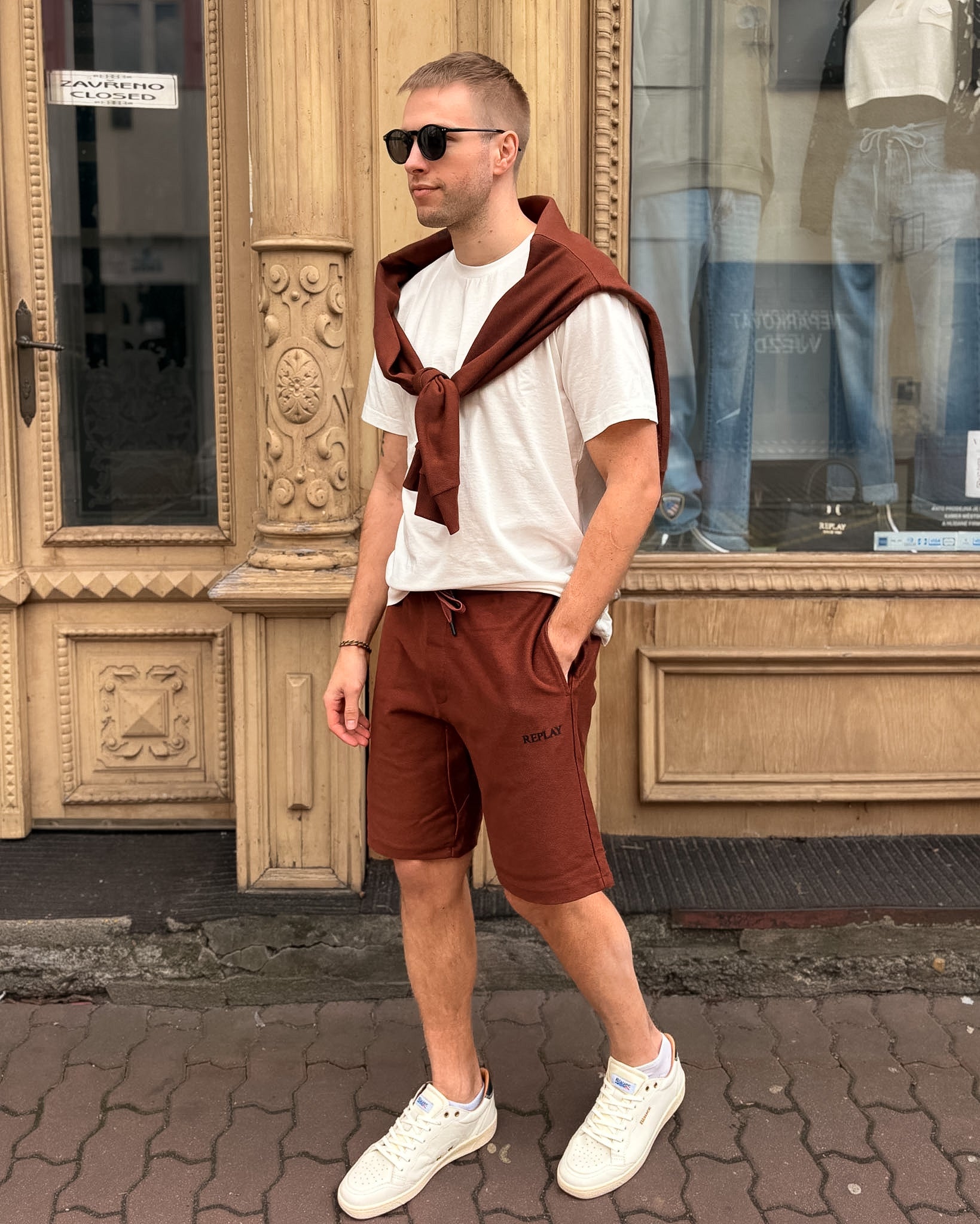 PÁNSKÉ TEPLÁKOVÉ ŠORTKY REPLAY S KLASICKÝM STŘIHEM