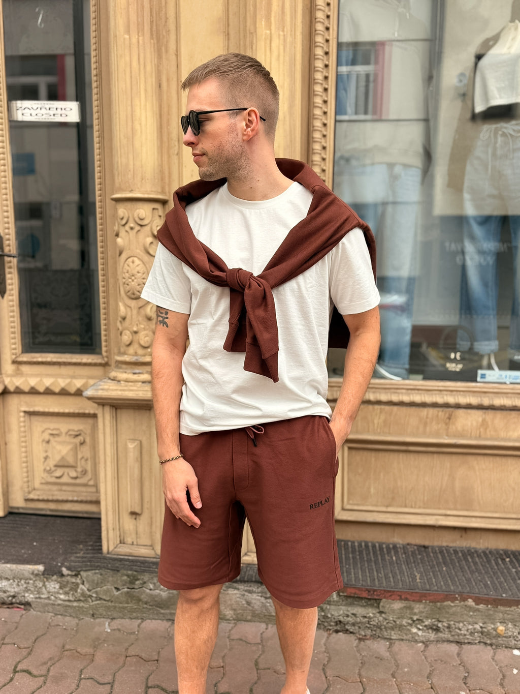 PÁNSKÉ TEPLÁKOVÉ ŠORTKY REPLAY S KLASICKÝM STŘIHEM