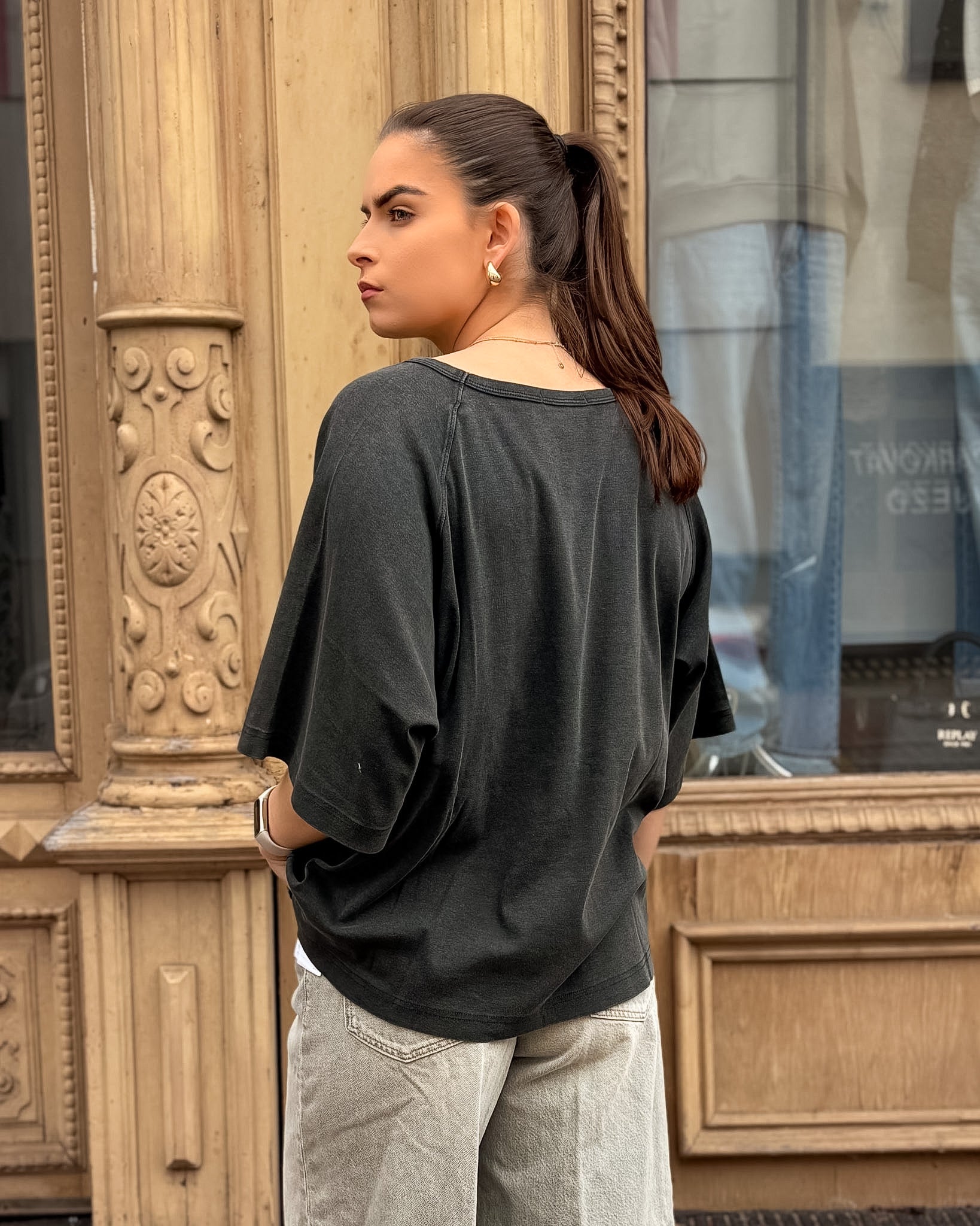 DÁMSKÉ TRIČKO REPLAY OVERSIZED STŘIHU - W3447C.000.23995A