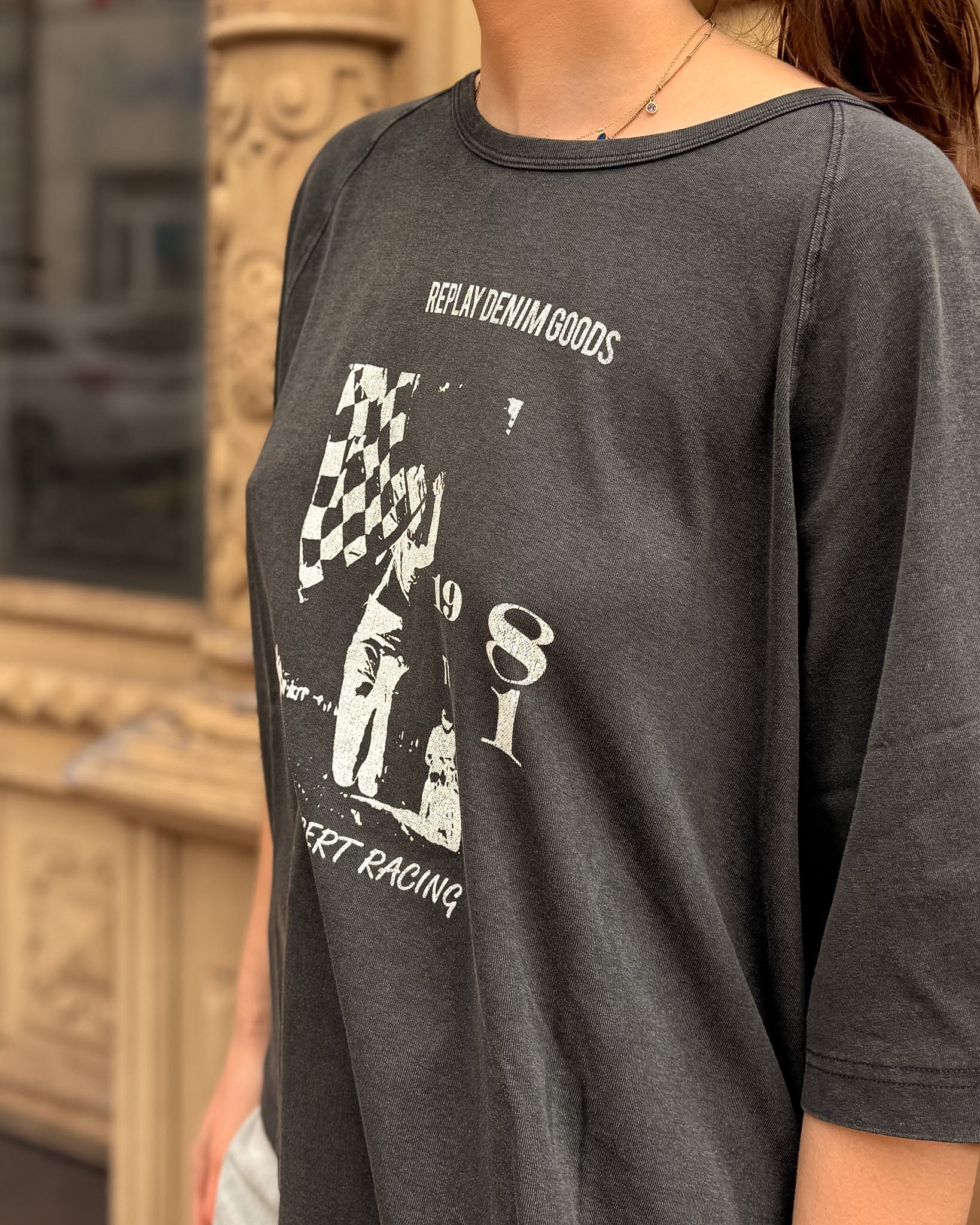 DÁMSKÉ TRIČKO REPLAY OVERSIZED STŘIHU - W3447C.000.23995A