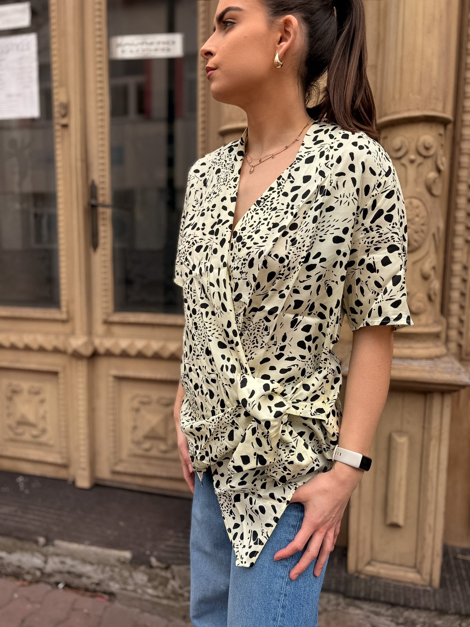 DÁMSKÁ BLŮZA REPLAY S CELOPLOŠNÝM POTISKEM