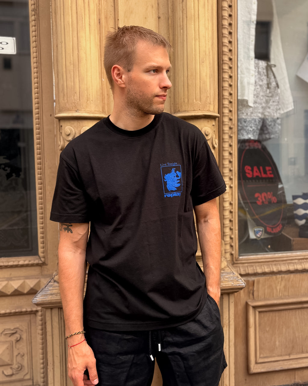 PÁNSKÉ TRIČKO REPLAY S POTISKEM "NOISE FEST" 