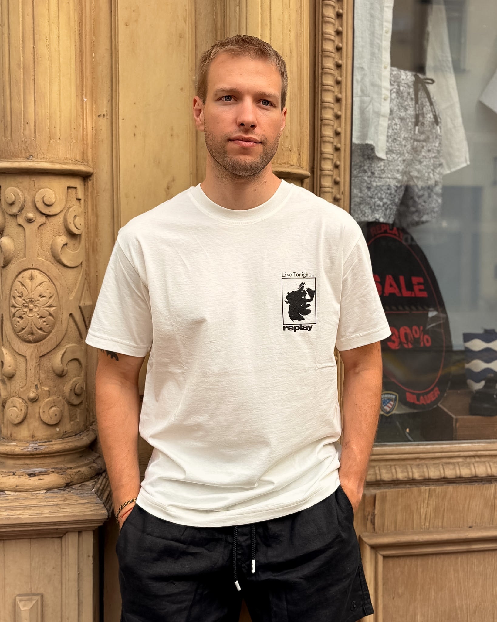 PÁNSKÉ TRIČKO REPLAY S POTISKEM "NOISE FEST" 