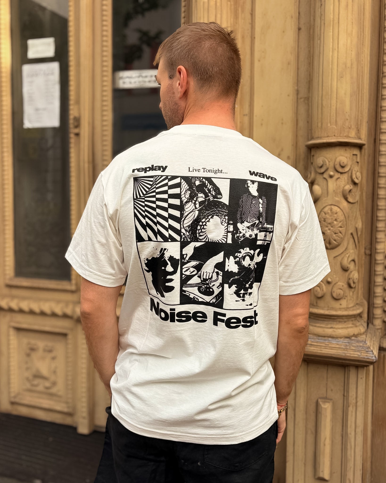 PÁNSKÉ TRIČKO REPLAY S POTISKEM "NOISE FEST" 