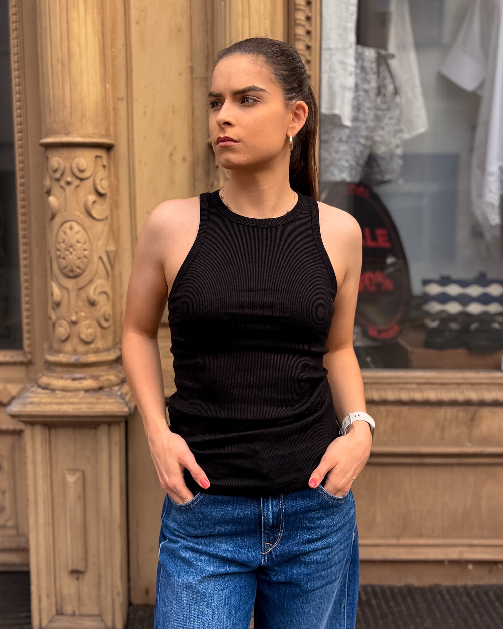 REPLAY WOMEN'S RIBBED KNIT TANK TOP