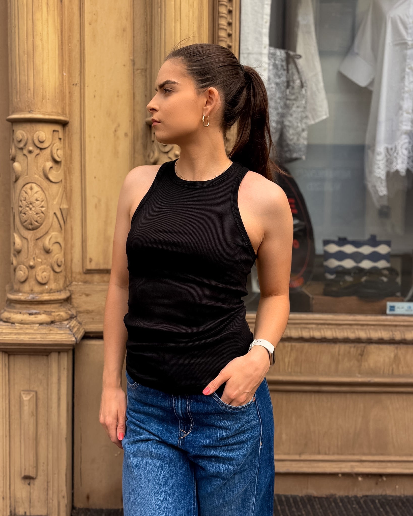 REPLAY WOMEN'S RIBBED KNIT TANK TOP
