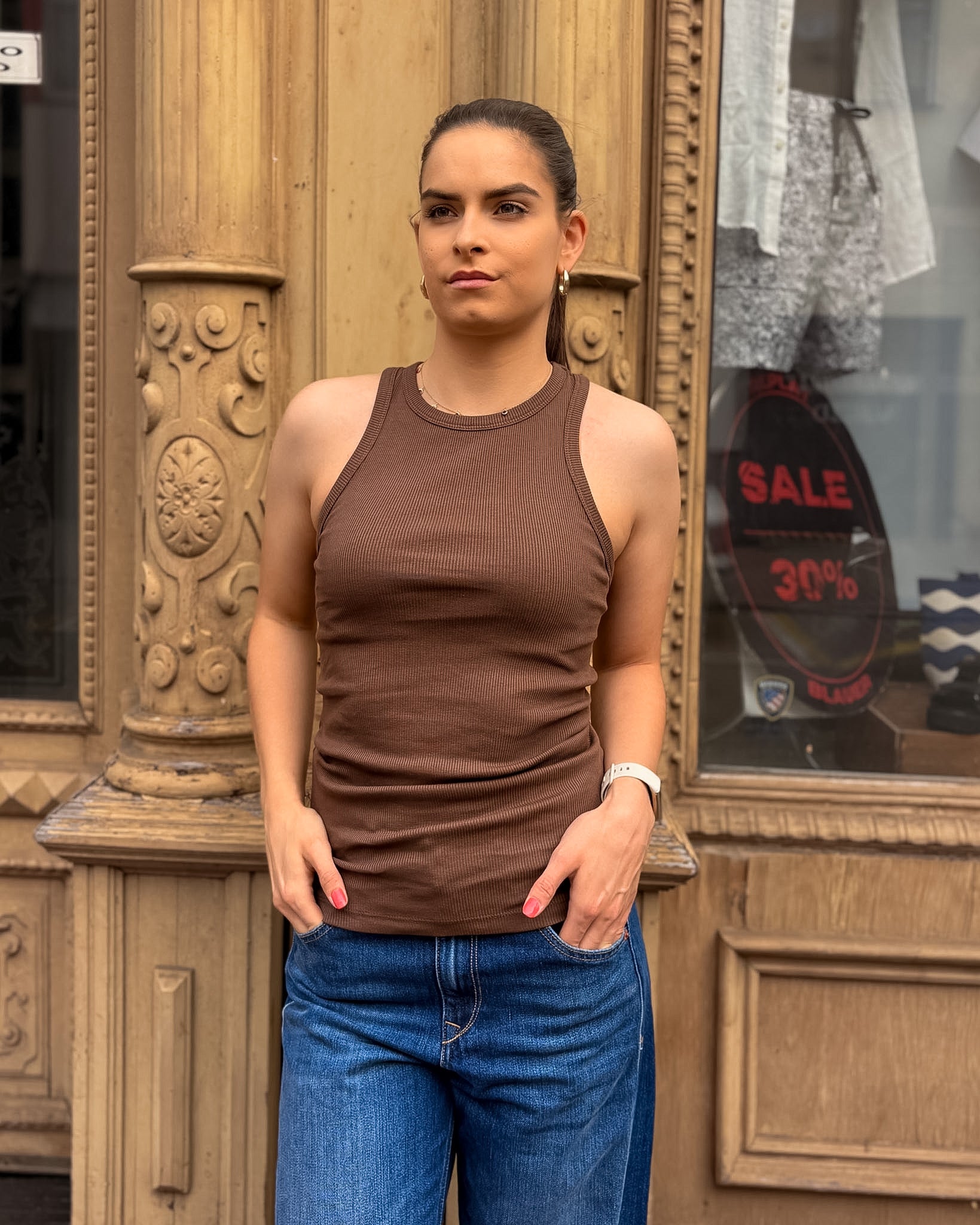 REPLAY WOMEN'S RIBBED KNIT TANK TOP