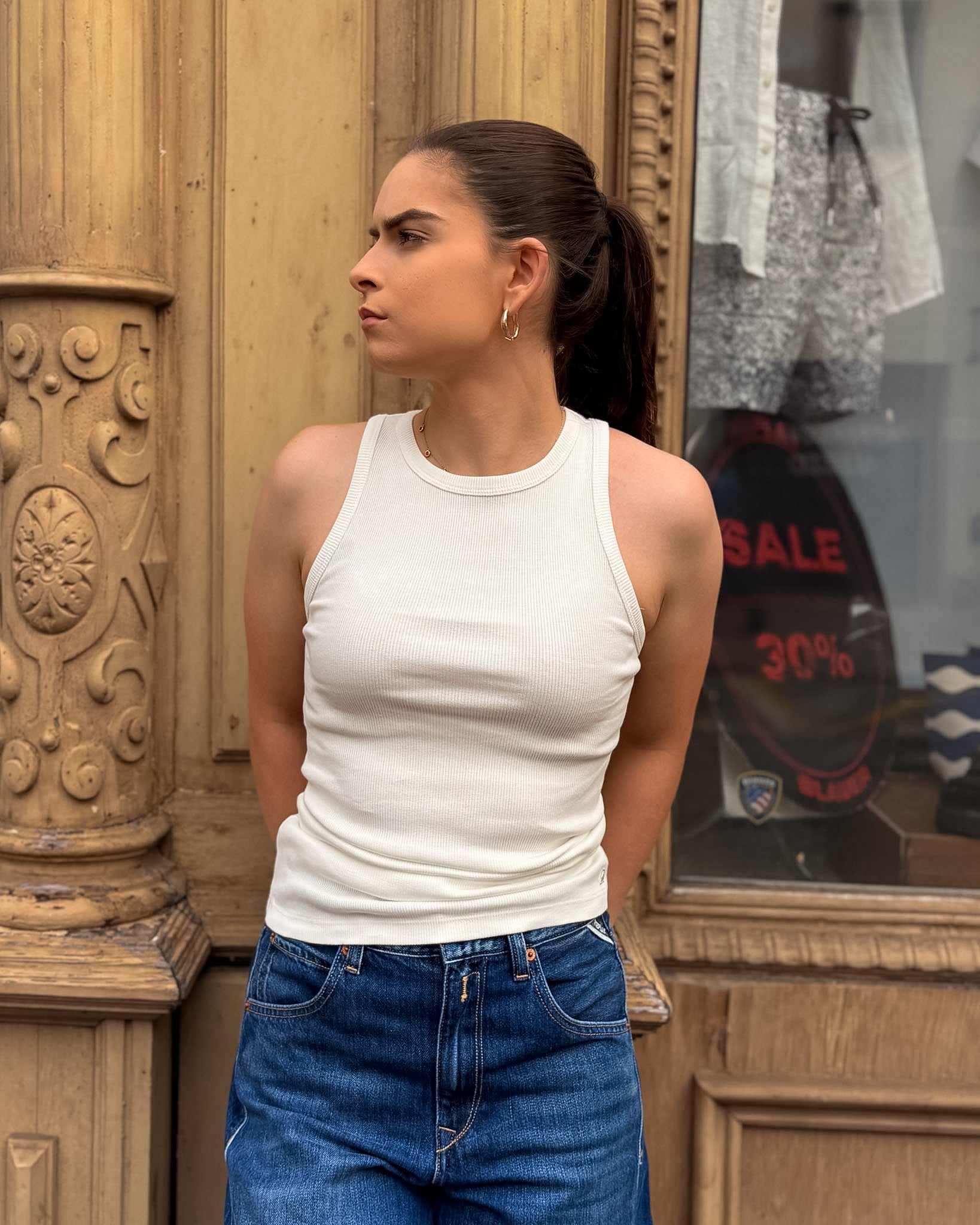 REPLAY WOMEN'S RIBBED KNIT TANK TOP