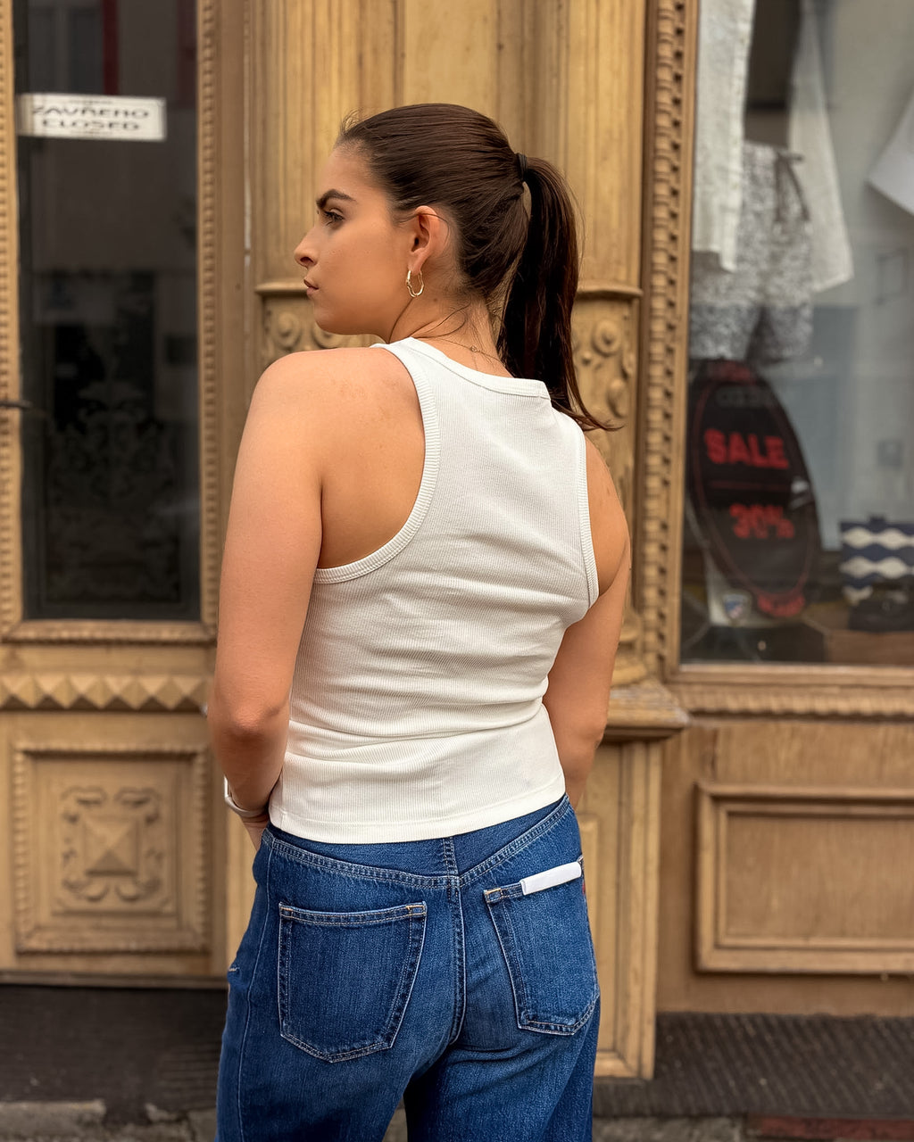 REPLAY WOMEN'S RIBBED KNIT TANK TOP