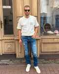HERREN-JEANS REPLAY ANBASS SLIM FIT MIT USED-EFFEKT - M0914 .00Q.141 252