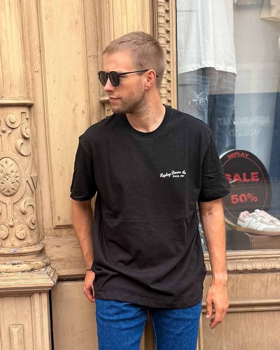 HERREN-T-SHIRT REPLAY MIT "SINCE 1981"-AUFDRUCK - M12BF .004.7242KW