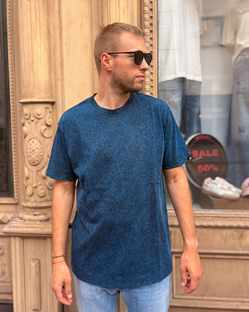 HERREN-T-SHIRT REPLAY MIT WASHED-EFFEKT - M13LP .000.7242KG