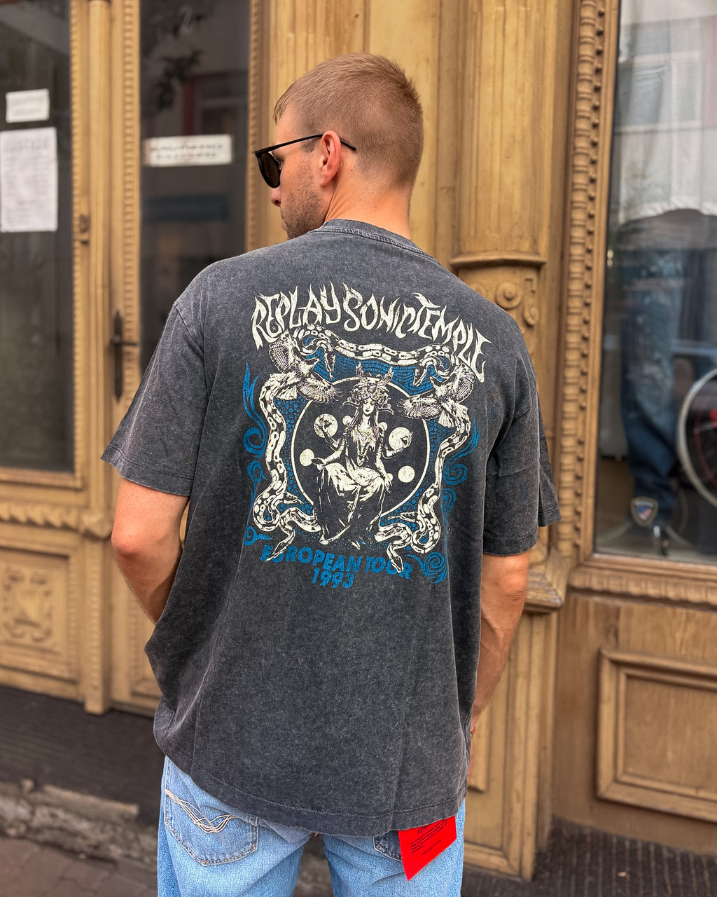 HERREN-T-SHIRT REPLAY MIT AUFDRUCK „SONIC TEMPLE“ - M12BF .000.7242KG