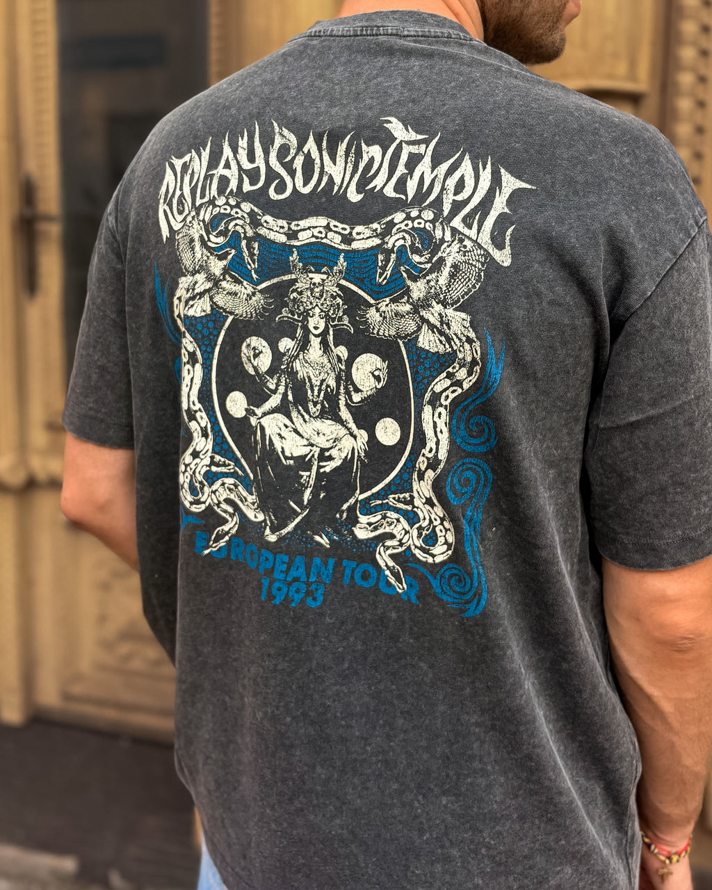 HERREN-T-SHIRT REPLAY MIT AUFDRUCK „SONIC TEMPLE“ - M12BF .000.7242KG