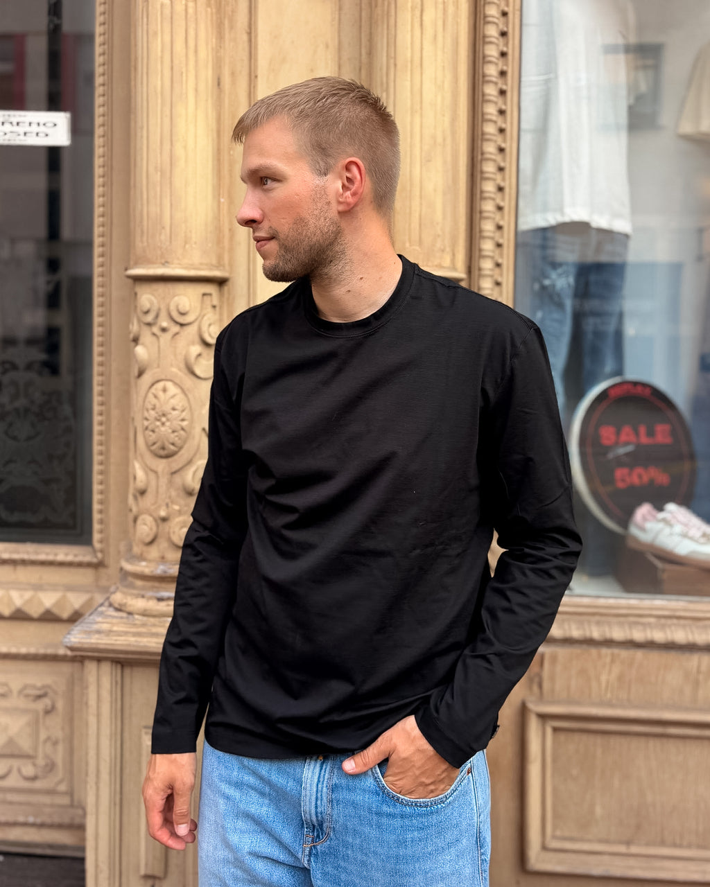HERREN-LANGARM-T-SHIRT REPLAY - M13LM .000.7242MW
