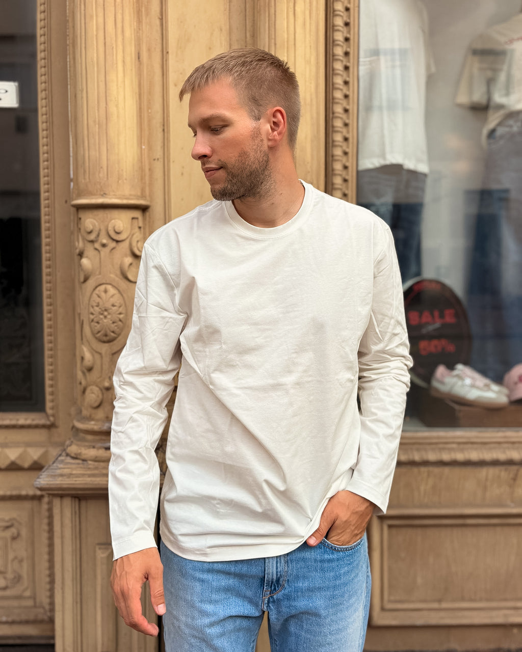 HERREN-LANGARM-T-SHIRT REPLAY - M13LM .000.7242MW