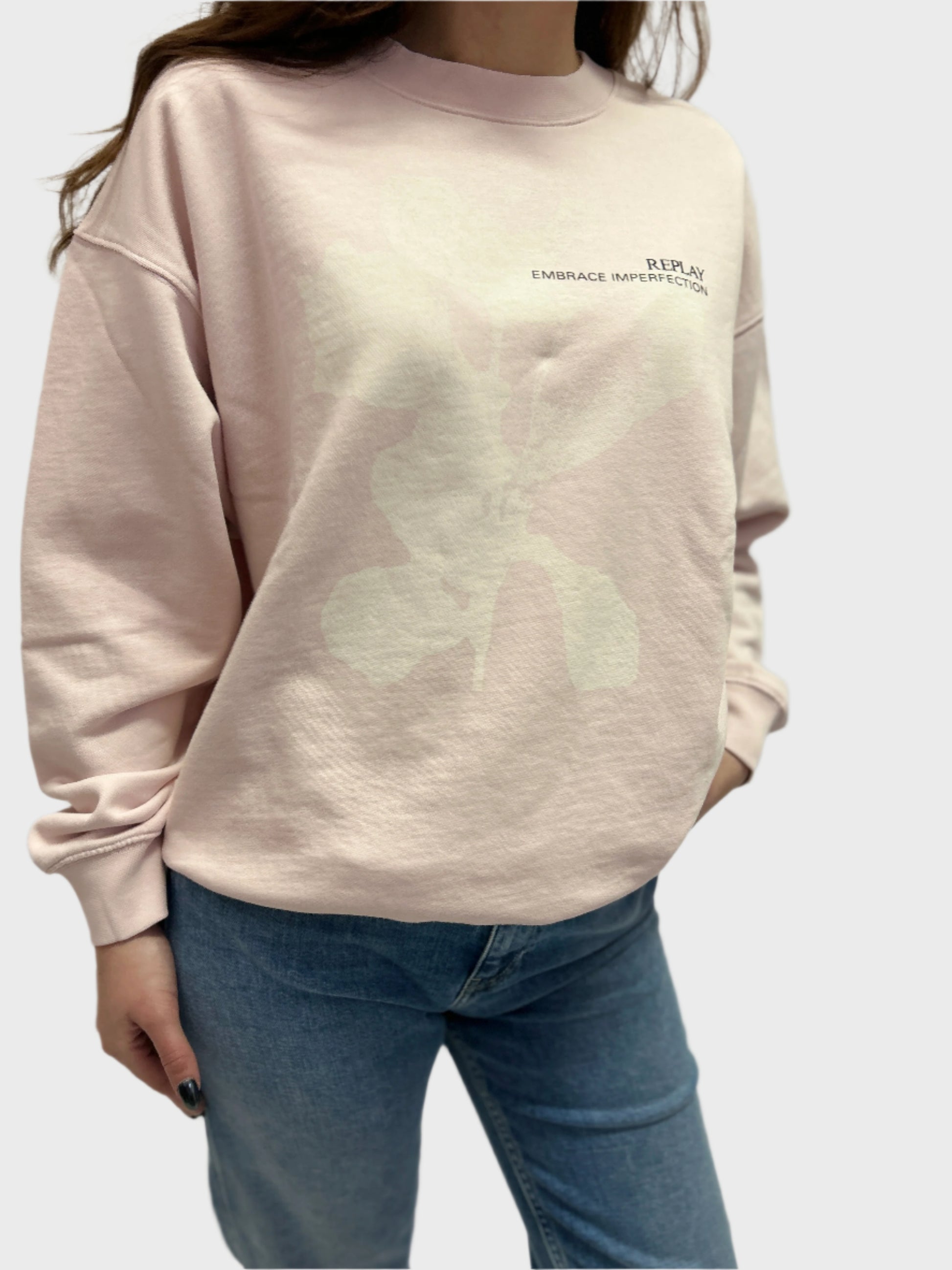 REPLAY DÁMSKÁ MIKINA S POTISKEM KVĚTIN