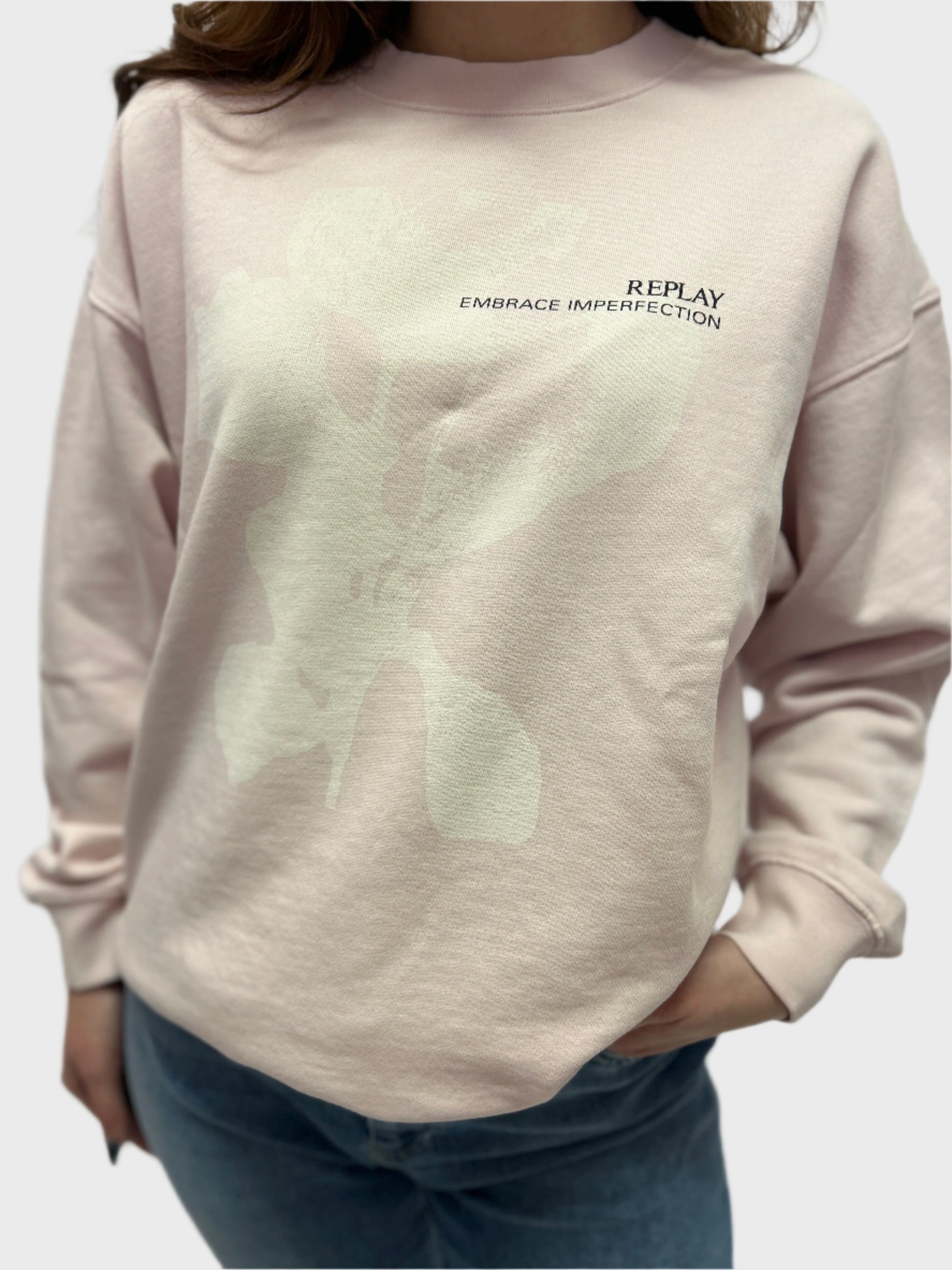 REPLAY DÁMSKÁ MIKINA S POTISKEM KVĚTIN