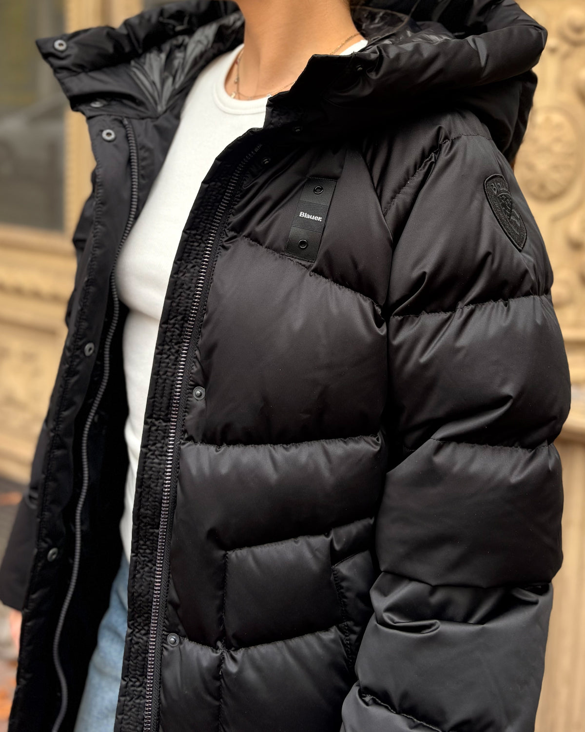 DÁMSKÁ PÉŘOVÁ BUNDA BLAUER SATIN DOWN KINSALE