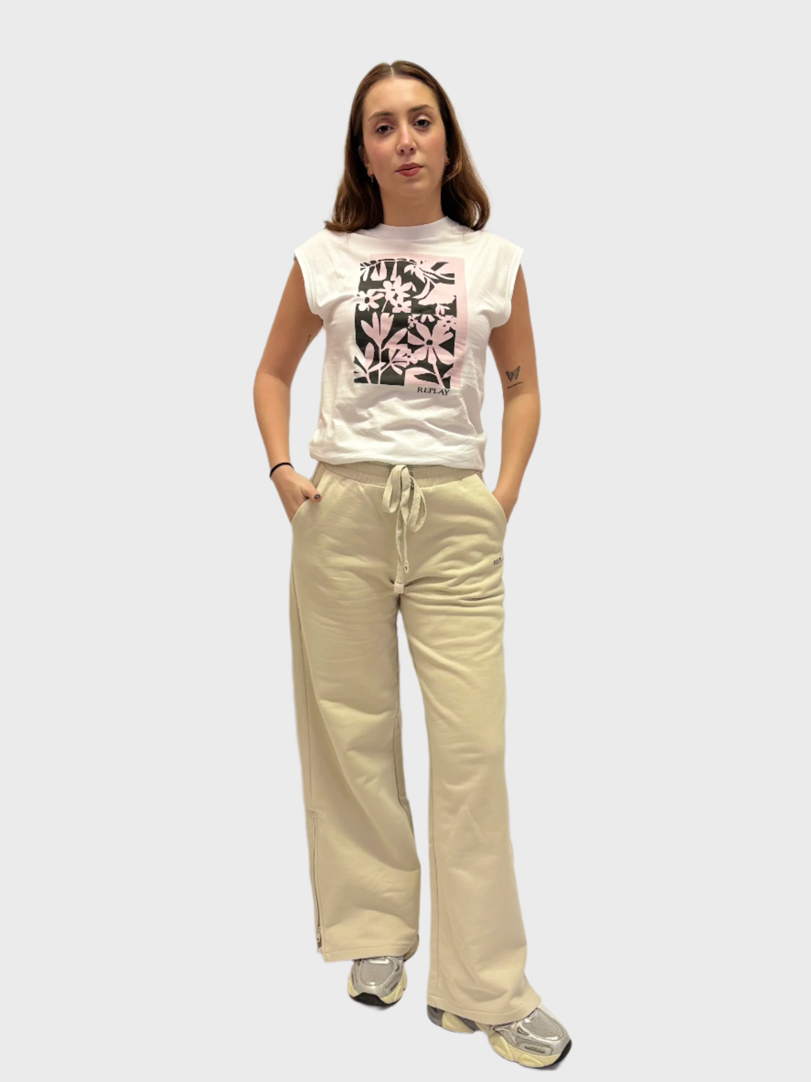 REPLAY DÁMSKE TRIČKO S VÝSTRIHOM CREW-NECK 