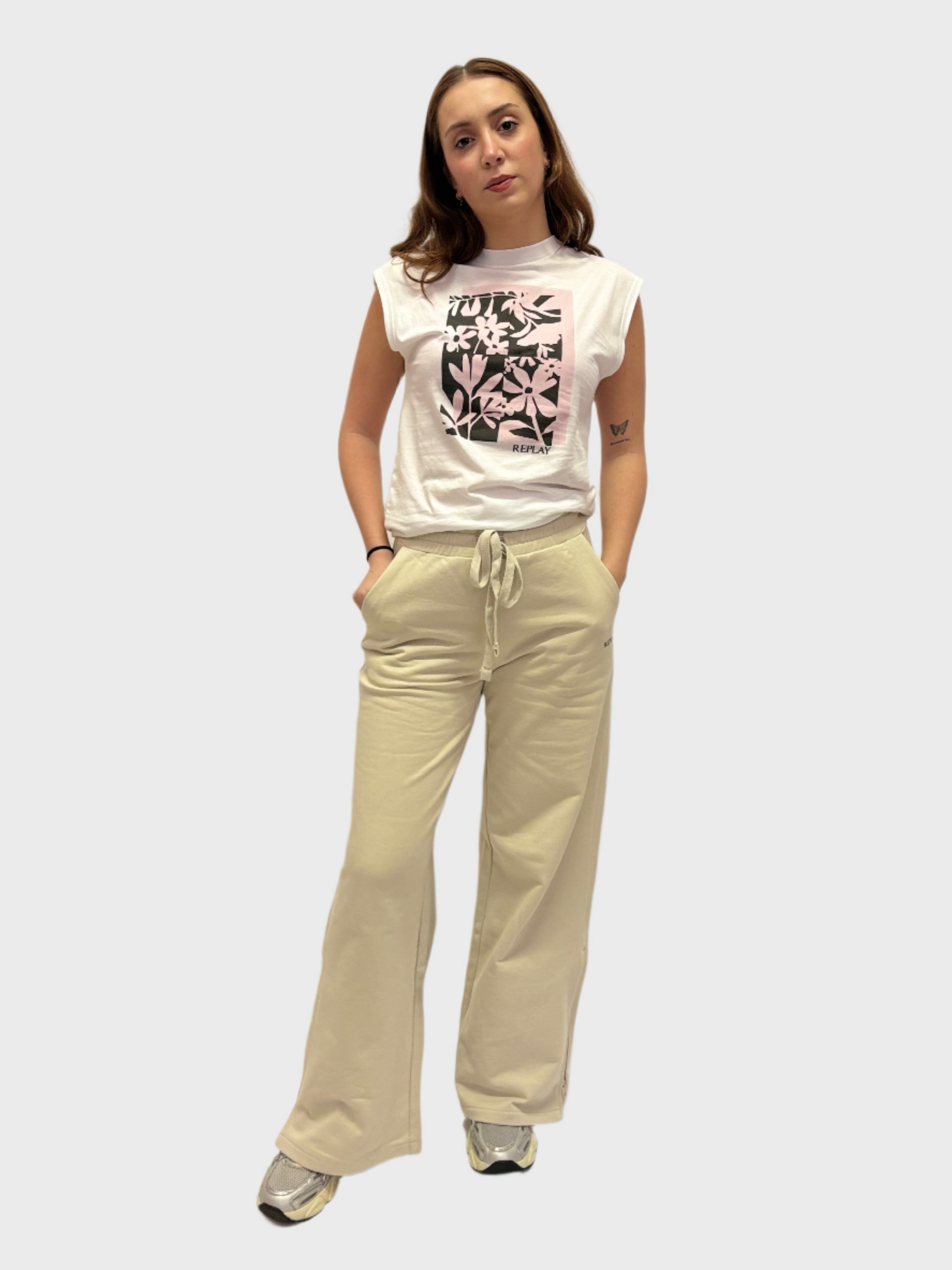 REPLAY DÁMSKÉ TRIČKO S VÝSTŘIHEM CREW-NECK