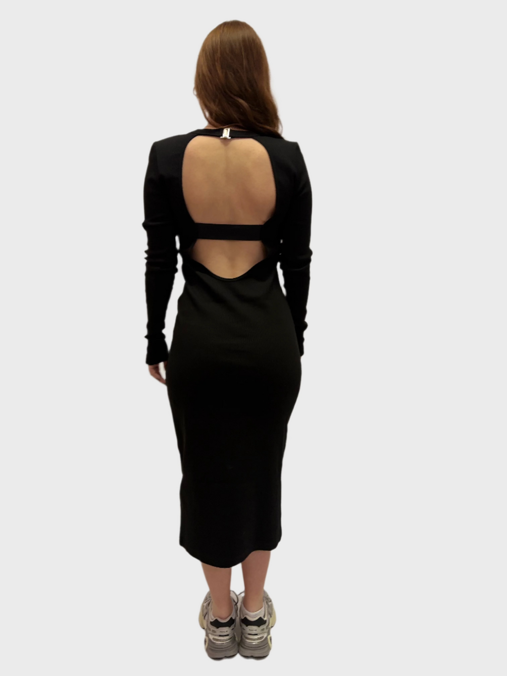 REPLAY ŽEBROVANÉ MIDI ŠATY SLIM-FIT STŘIHU