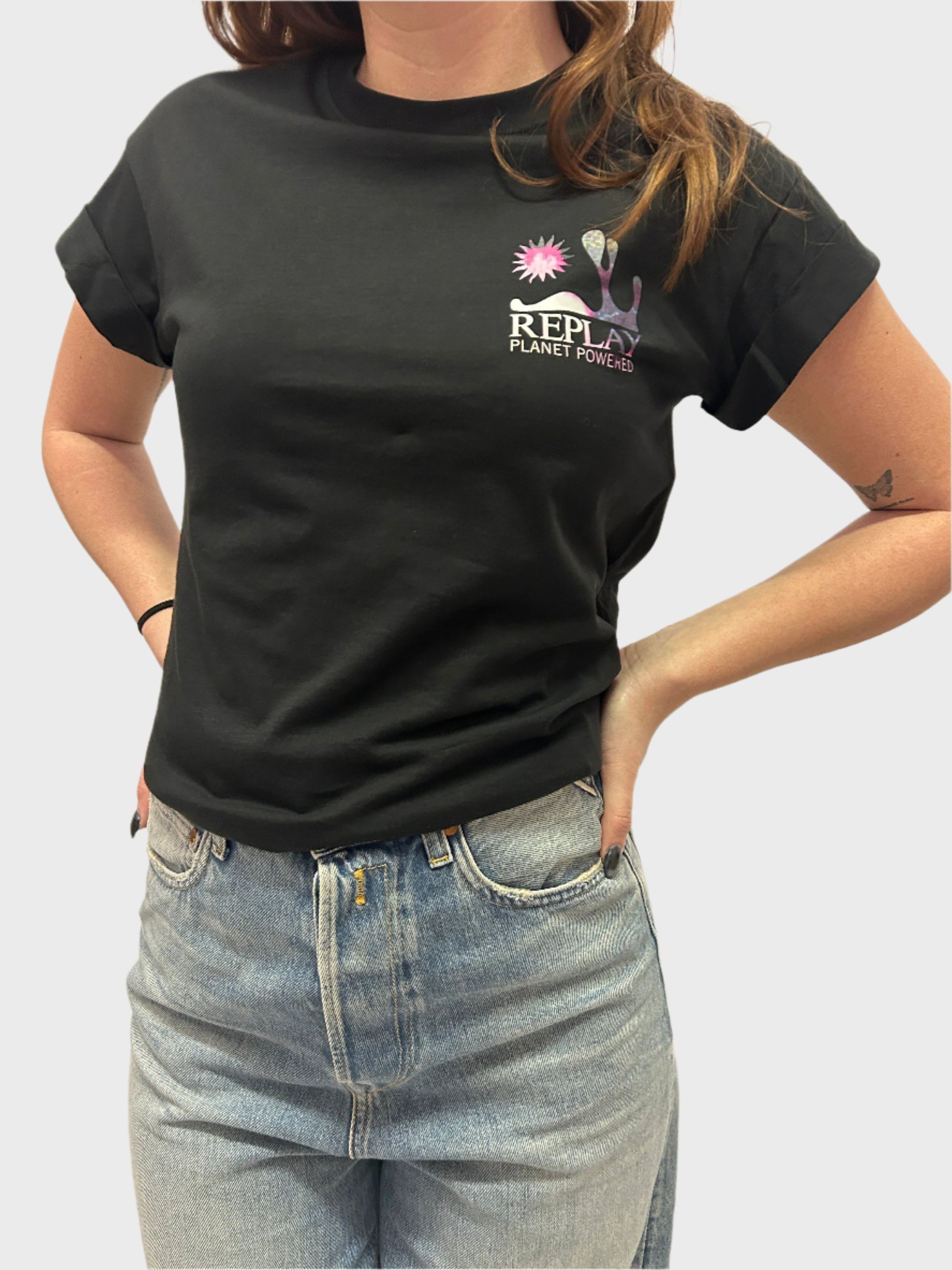 DÁMSKÉ TRIČKO REPLAY S POTISKEM PLANET POWERED