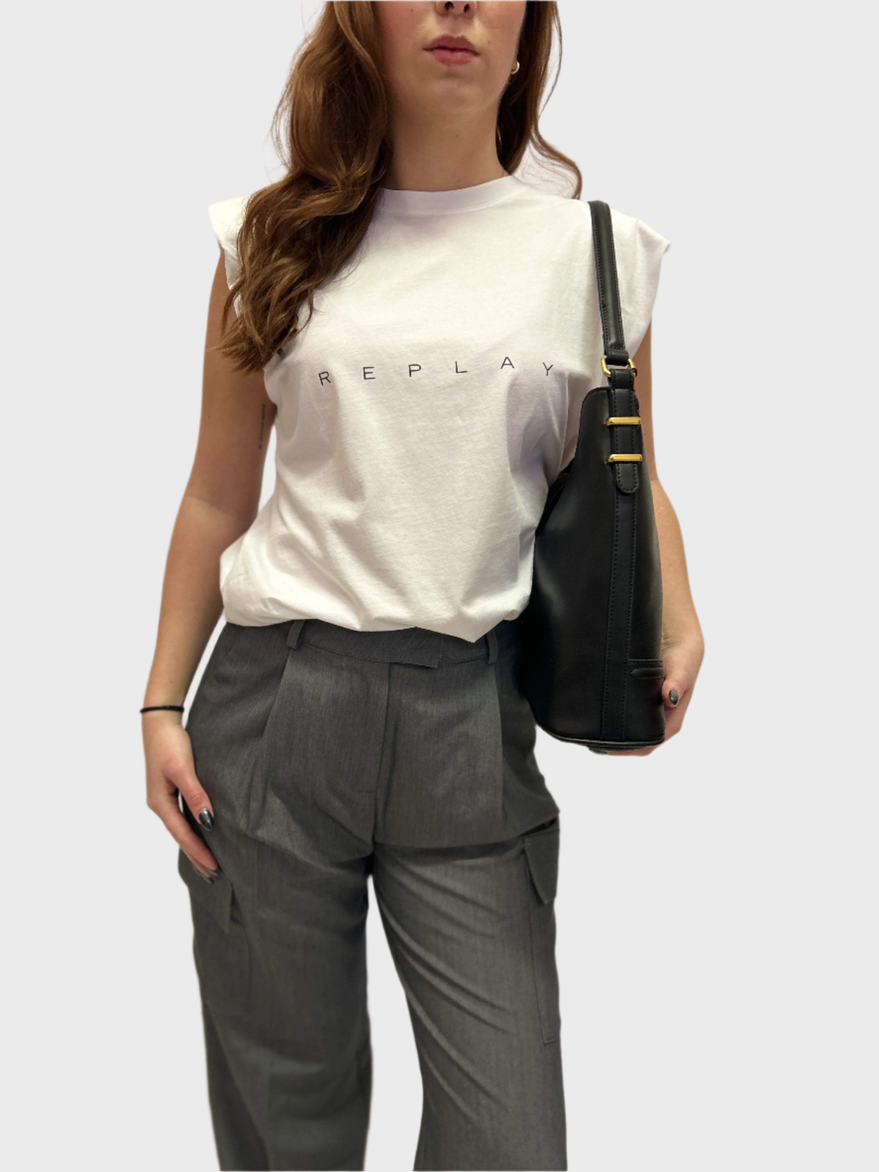 REPLAY DÁMSKY ŽERZEJOVÝ TOP S POTLAČOM