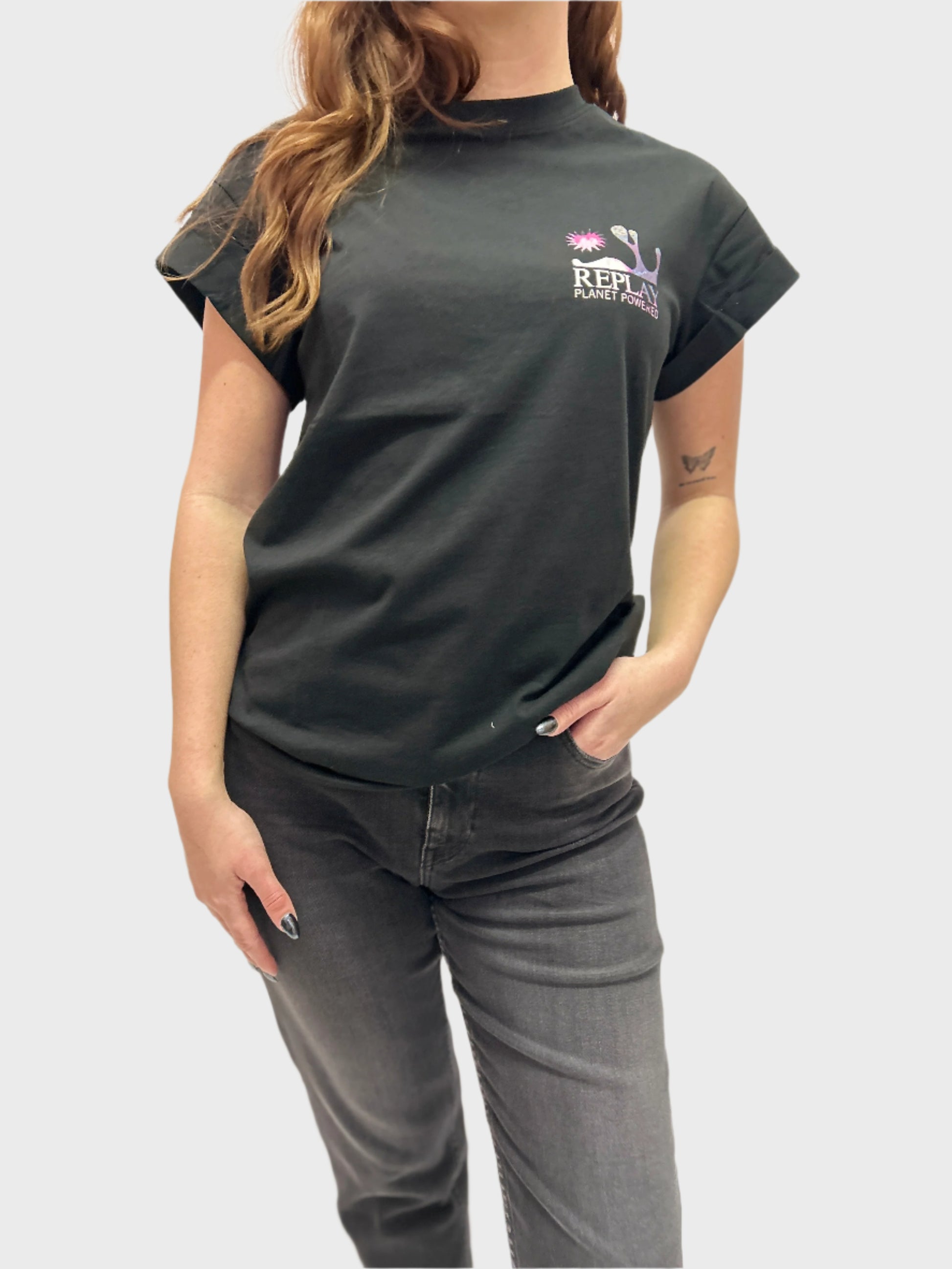 DÁMSKÉ TRIČKO REPLAY S POTISKEM PLANET POWERED