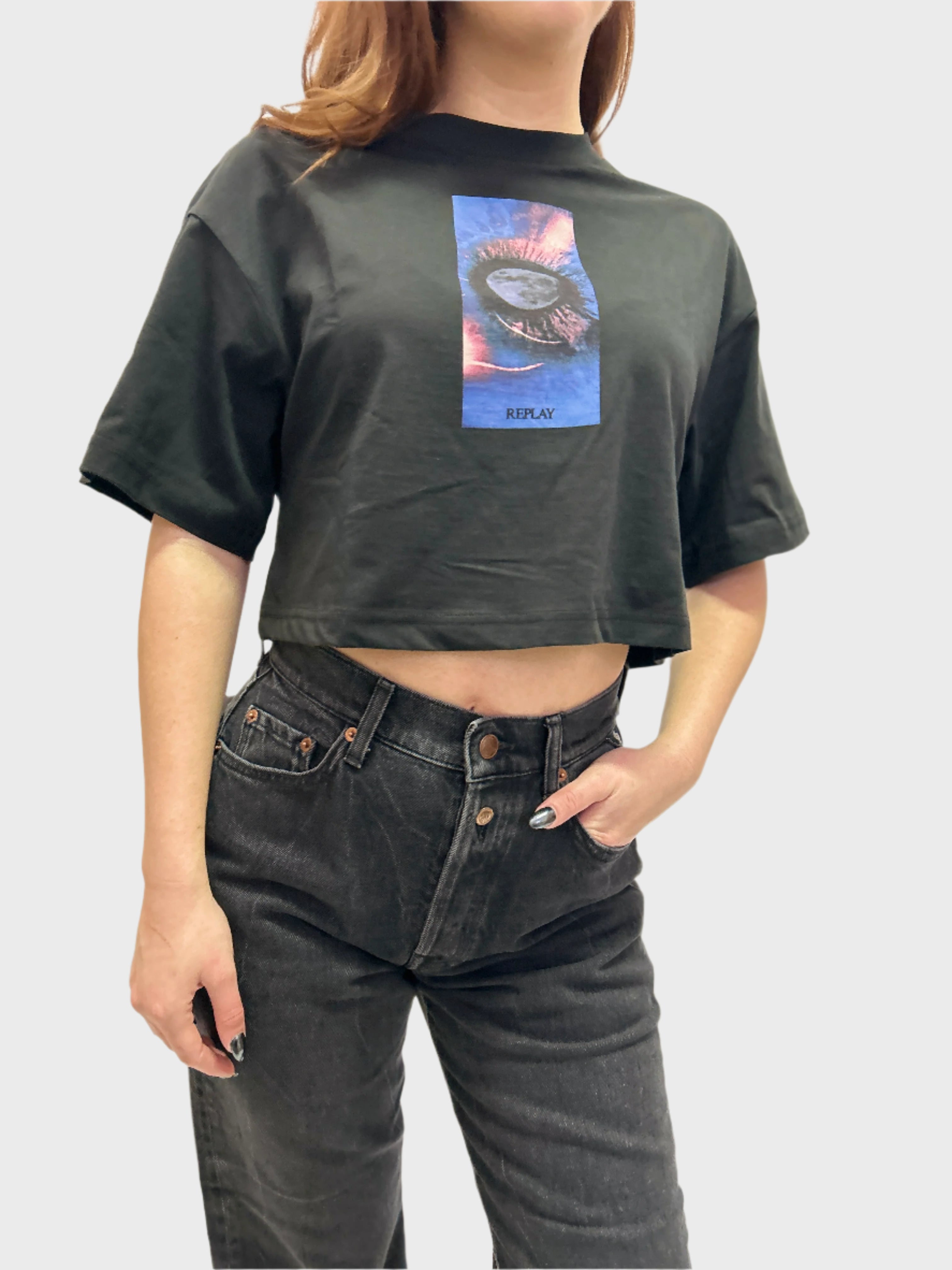 REPLAY NŐI MINTAMINTÁS RÖVID PÓLÓ