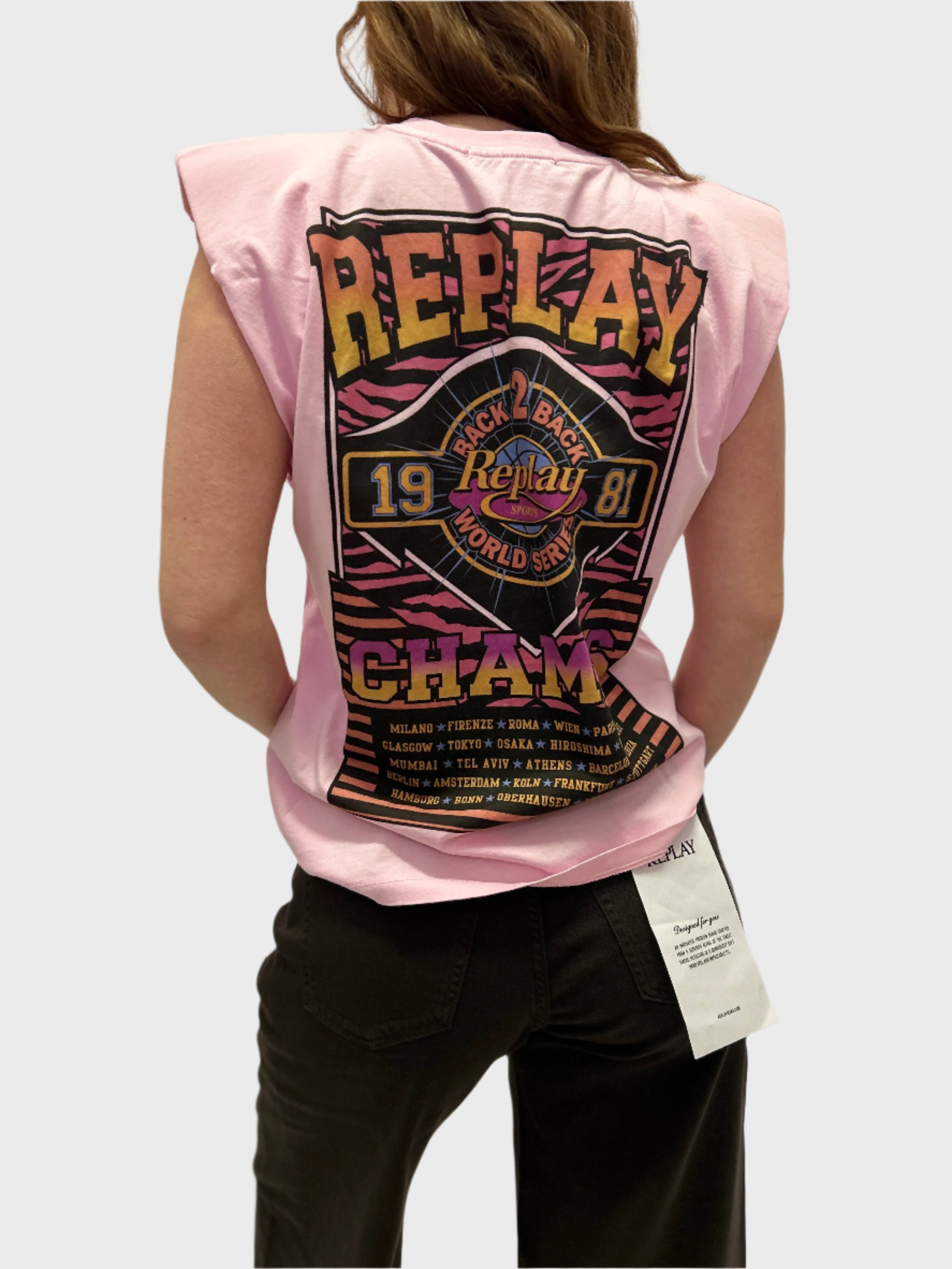 REPLAY DÁMSKY ŽERZEJOVÝ TOP S POTLAČOM