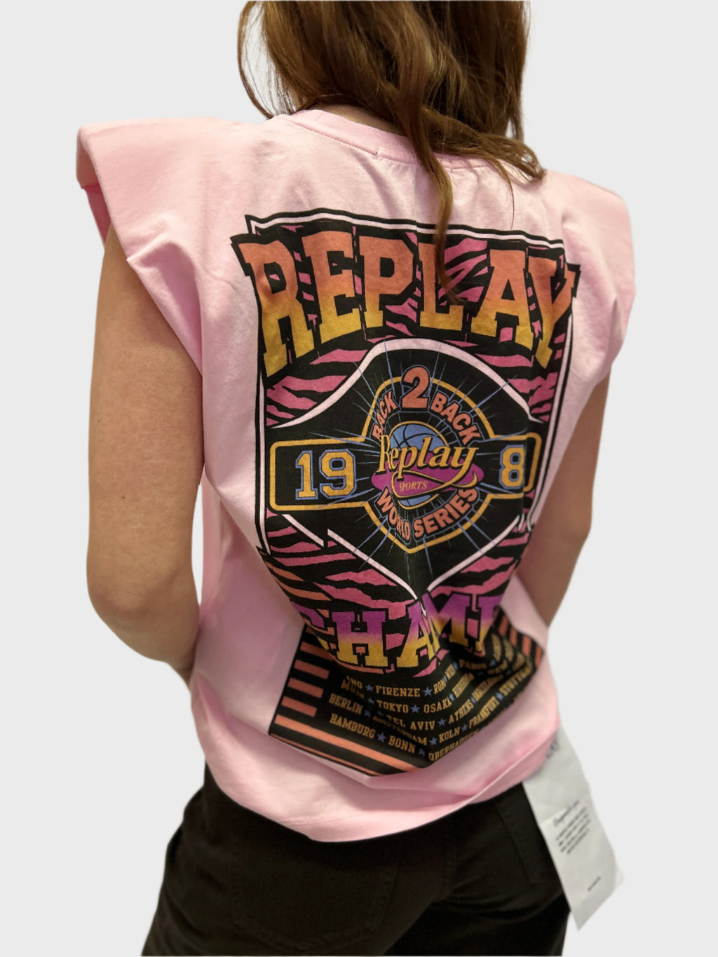 REPLAY DÁMSKÝ ŽERZEJOVÝ TOP S POTISKEM 