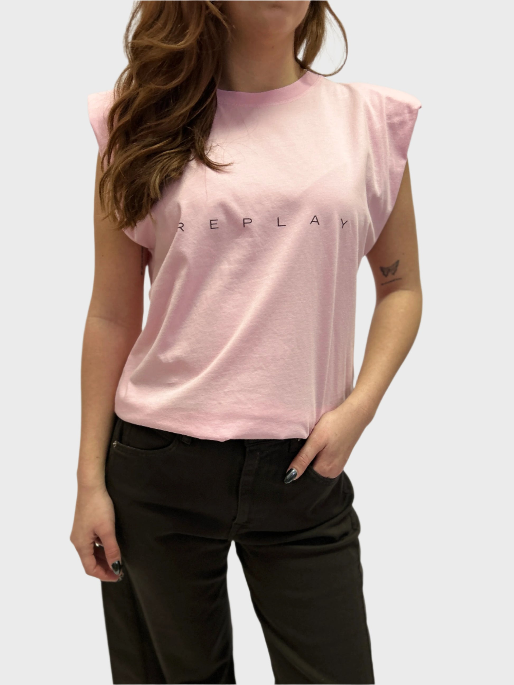 REPLAY DÁMSKÝ ŽERZEJOVÝ TOP S POTISKEM