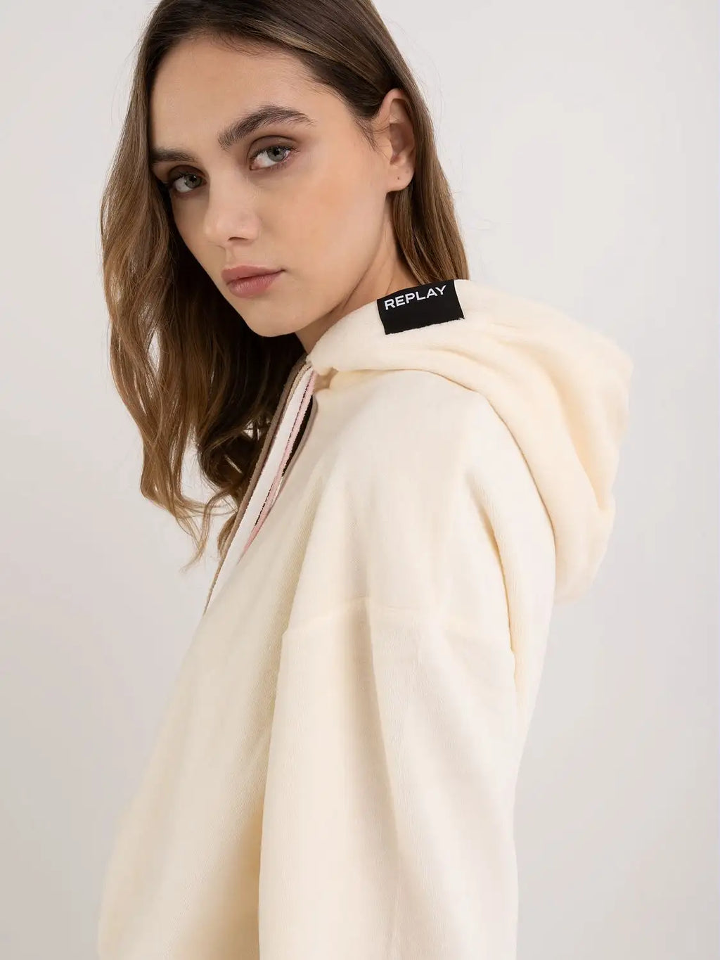 DÁMSKA REPLAY ŽINILKOVÁ OVERSIZED MIKINA S KAPÚCIOU