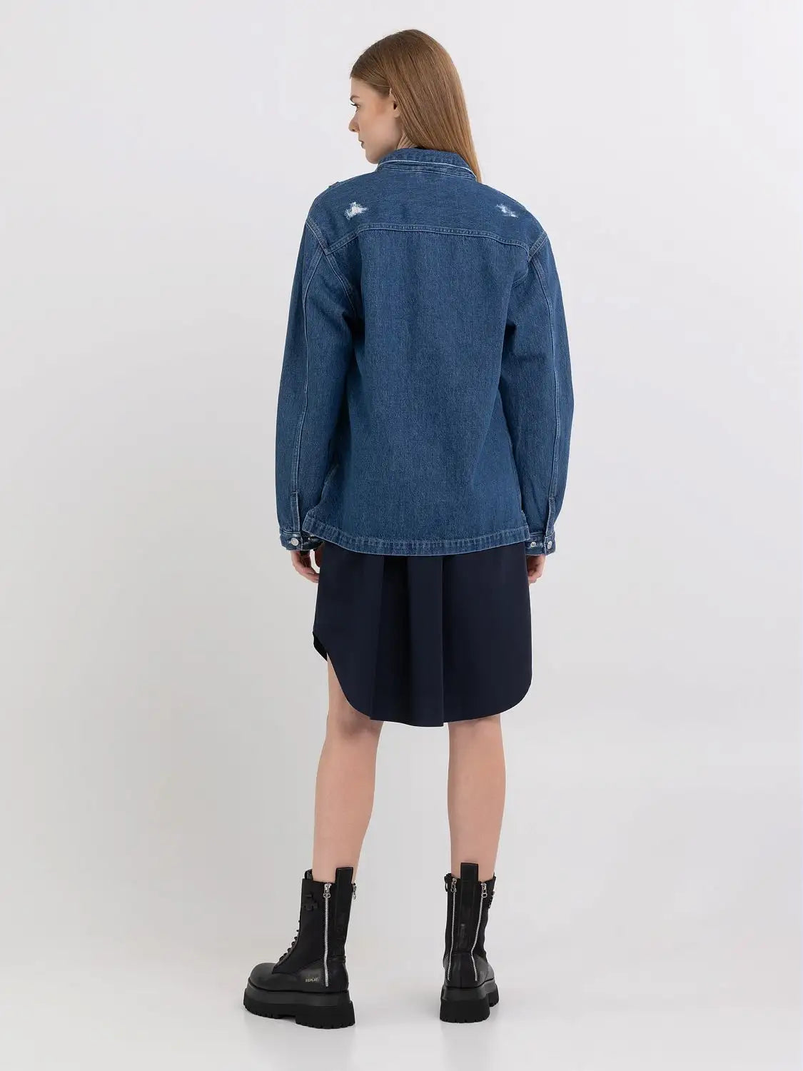 WOMEN'S REPLAY DARK DENIM OVERSHIRT