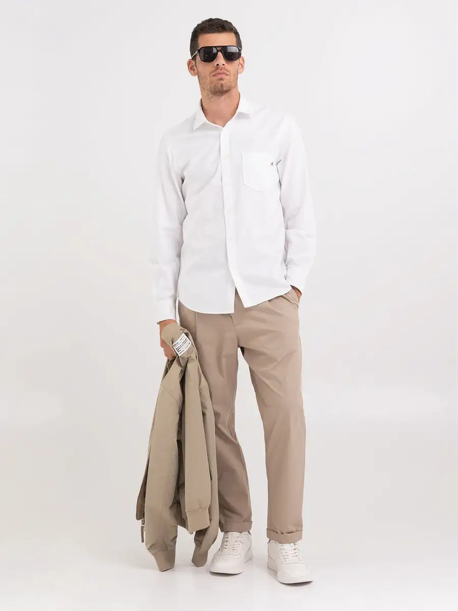 REPLAY PÁNSKÁ KOŠILE Z PRUHOVANÉ OXFORDSKÉ BAVLNY