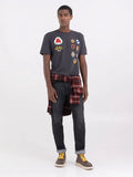 REPLAY HERREN-JERSEY-T-SHIRT MIT PATCH - M6661 .000.22662