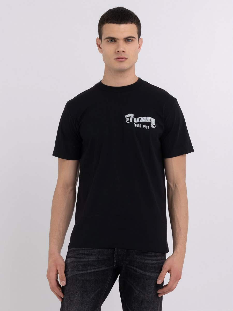 REPLAY PÁNSKE ŽERZEJOVÉ TRIČKO S POTLAČOM TOUR 1981 