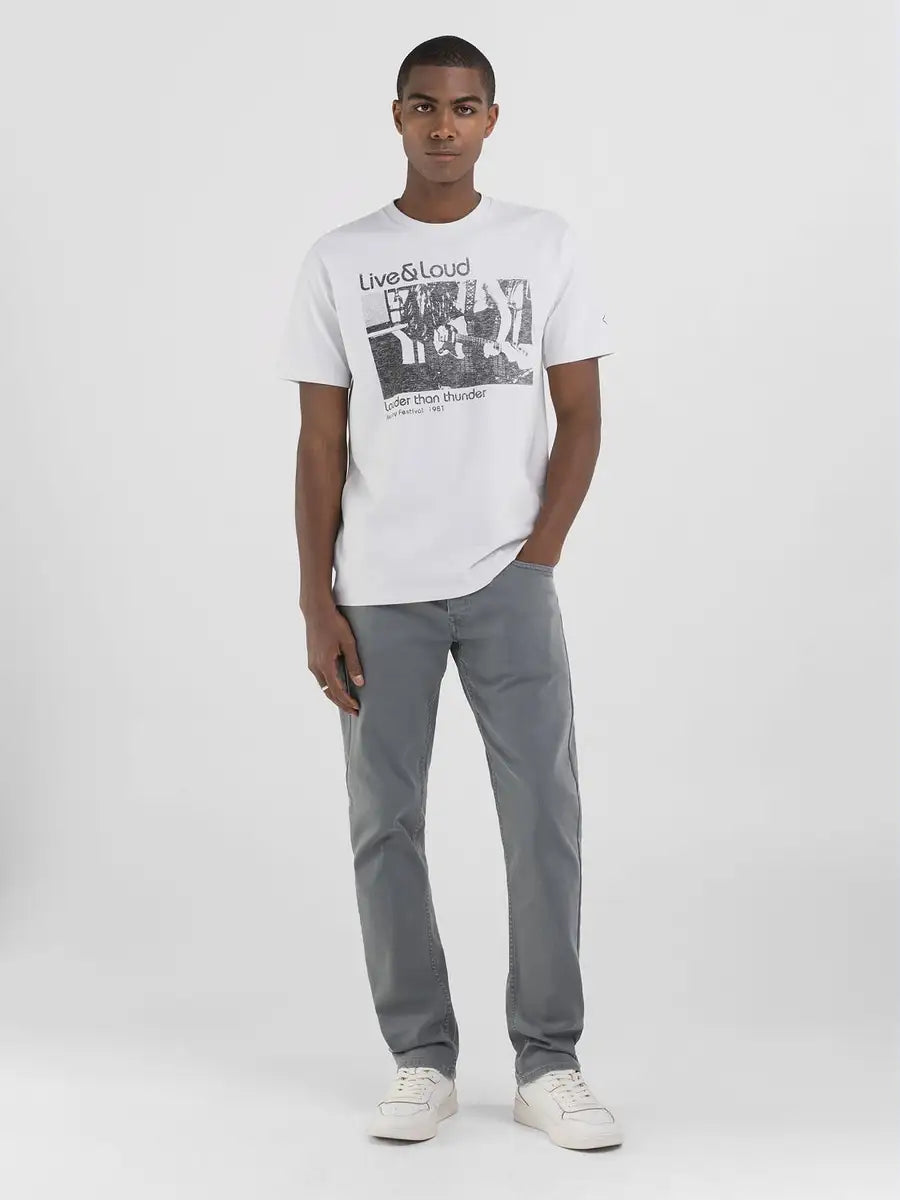 REPLAY PÁNSKÉ TRIČKO S FOTOGRAFICKÝM POTISKEM