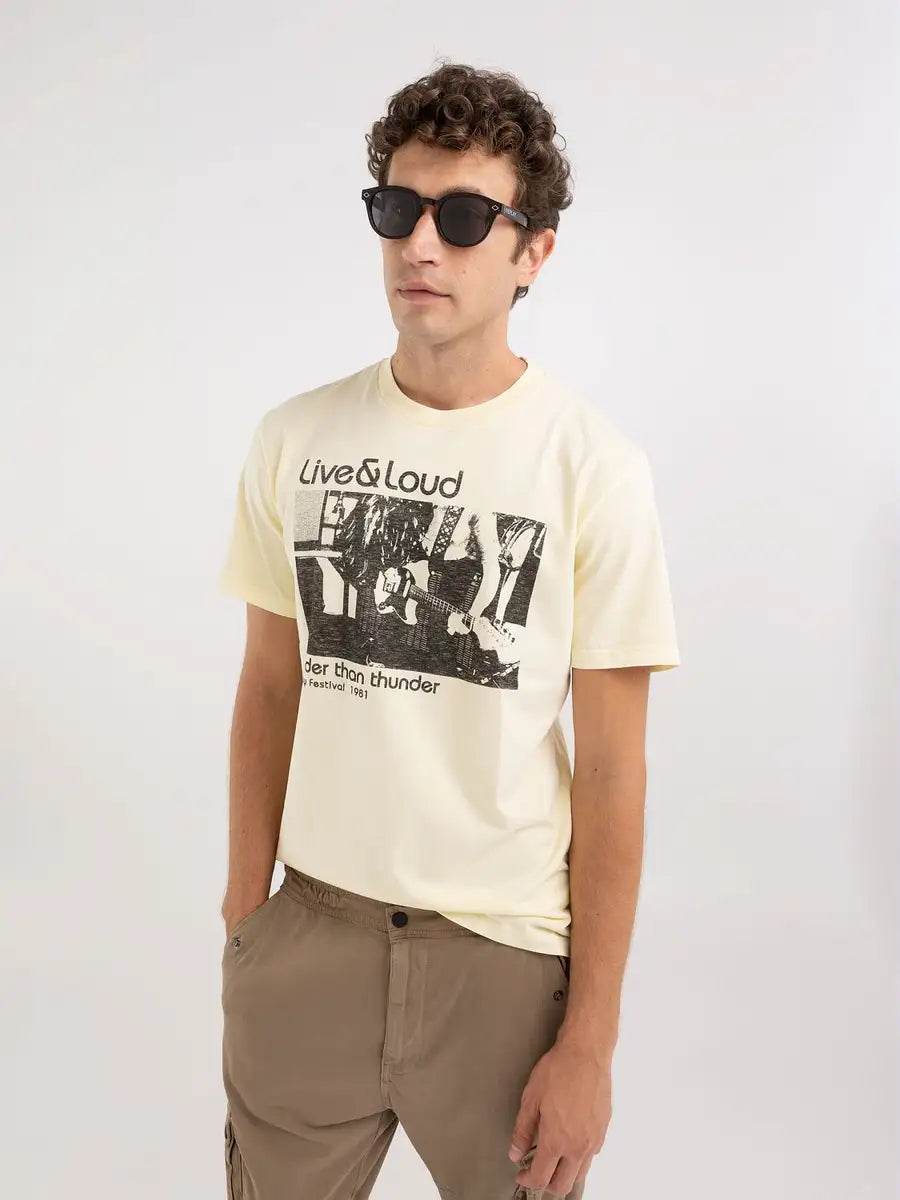 REPLAY PÁNSKÉ TRIČKO S FOTOGRAFICKÝM POTISKEM