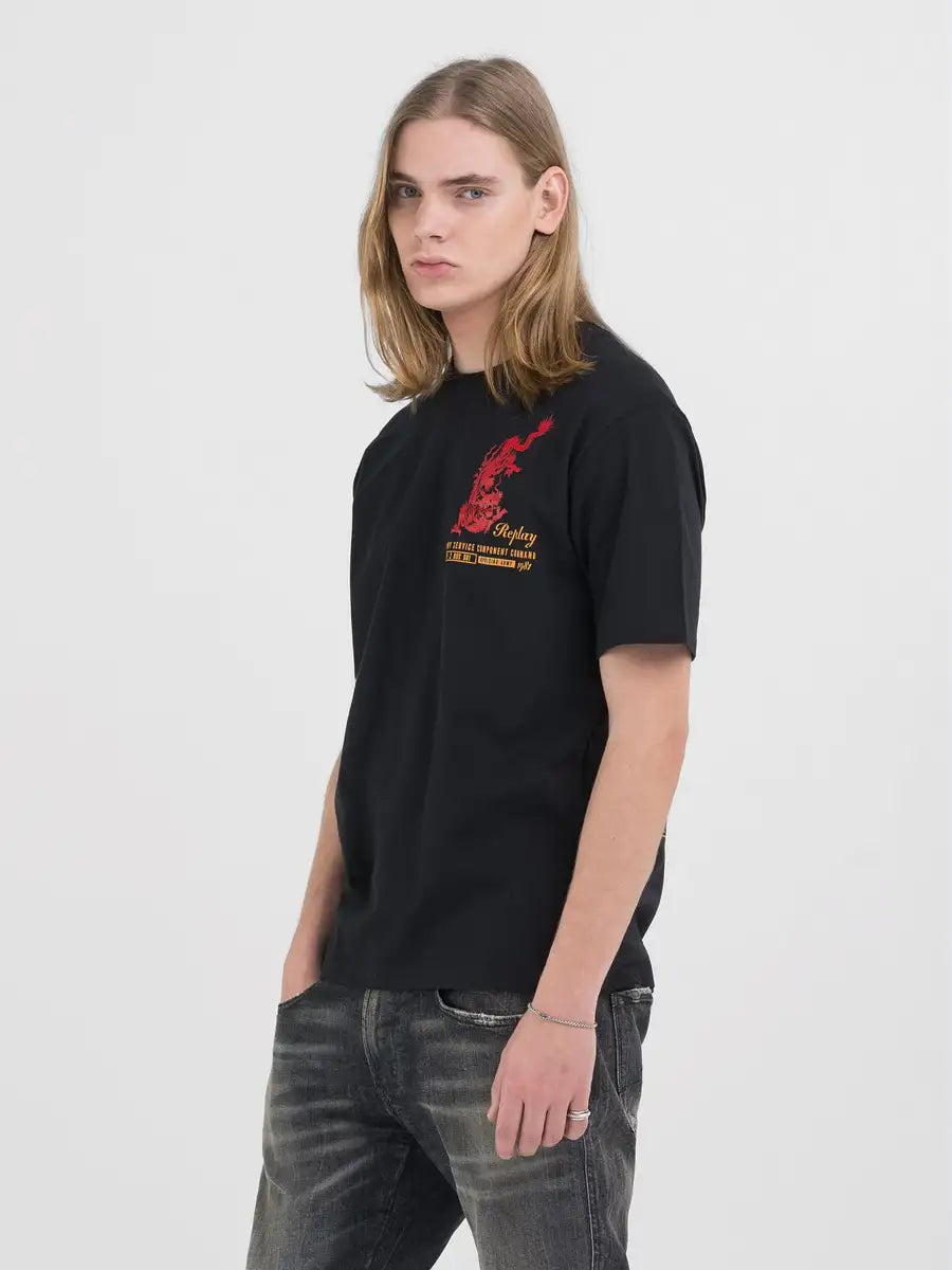 REPLAY PÁNSKE TRIČKO S POTLAČOM 