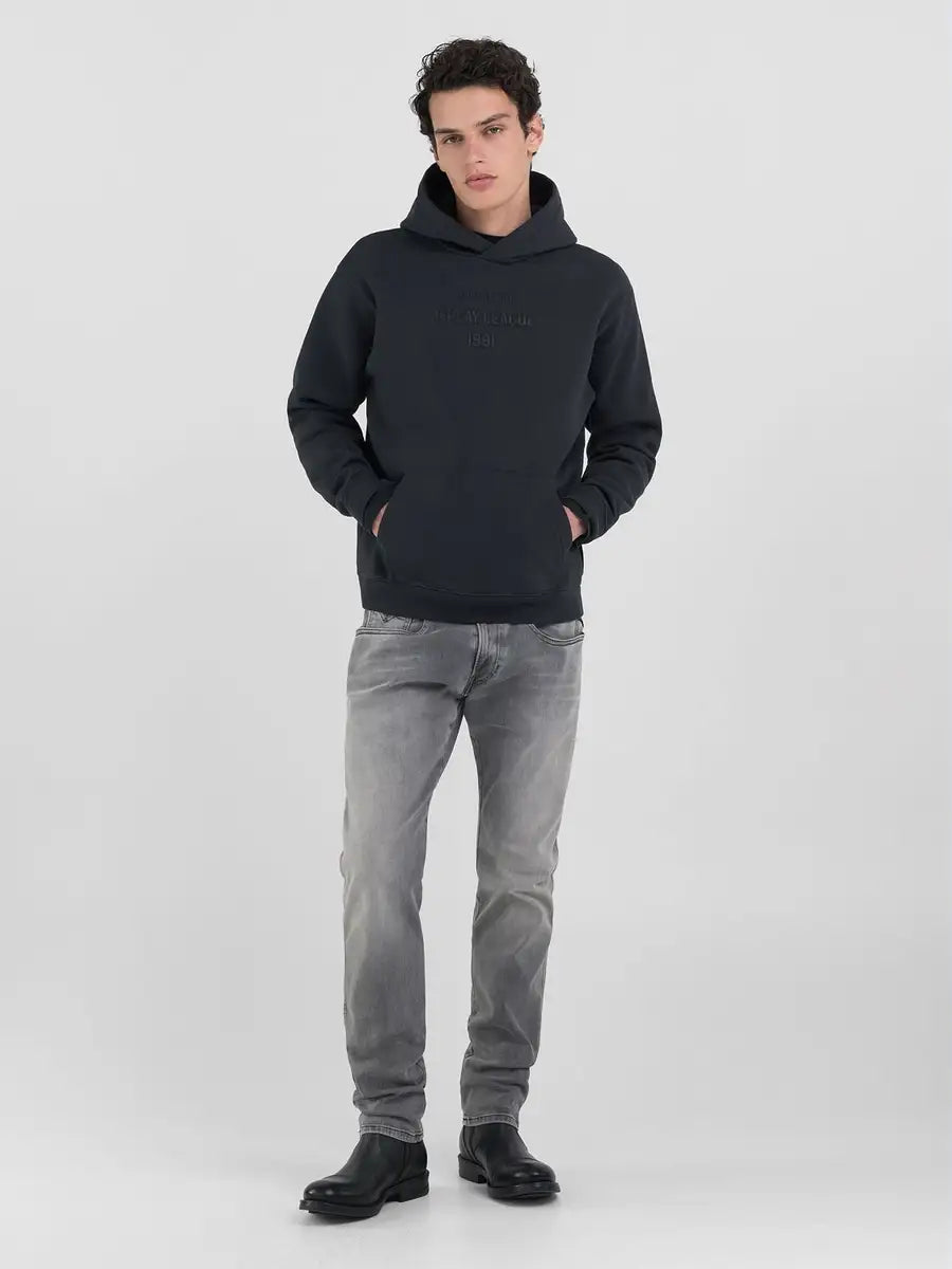 REPLAY PÁNSKÁ MIKINA S NÁPISEM NA HRUDI 