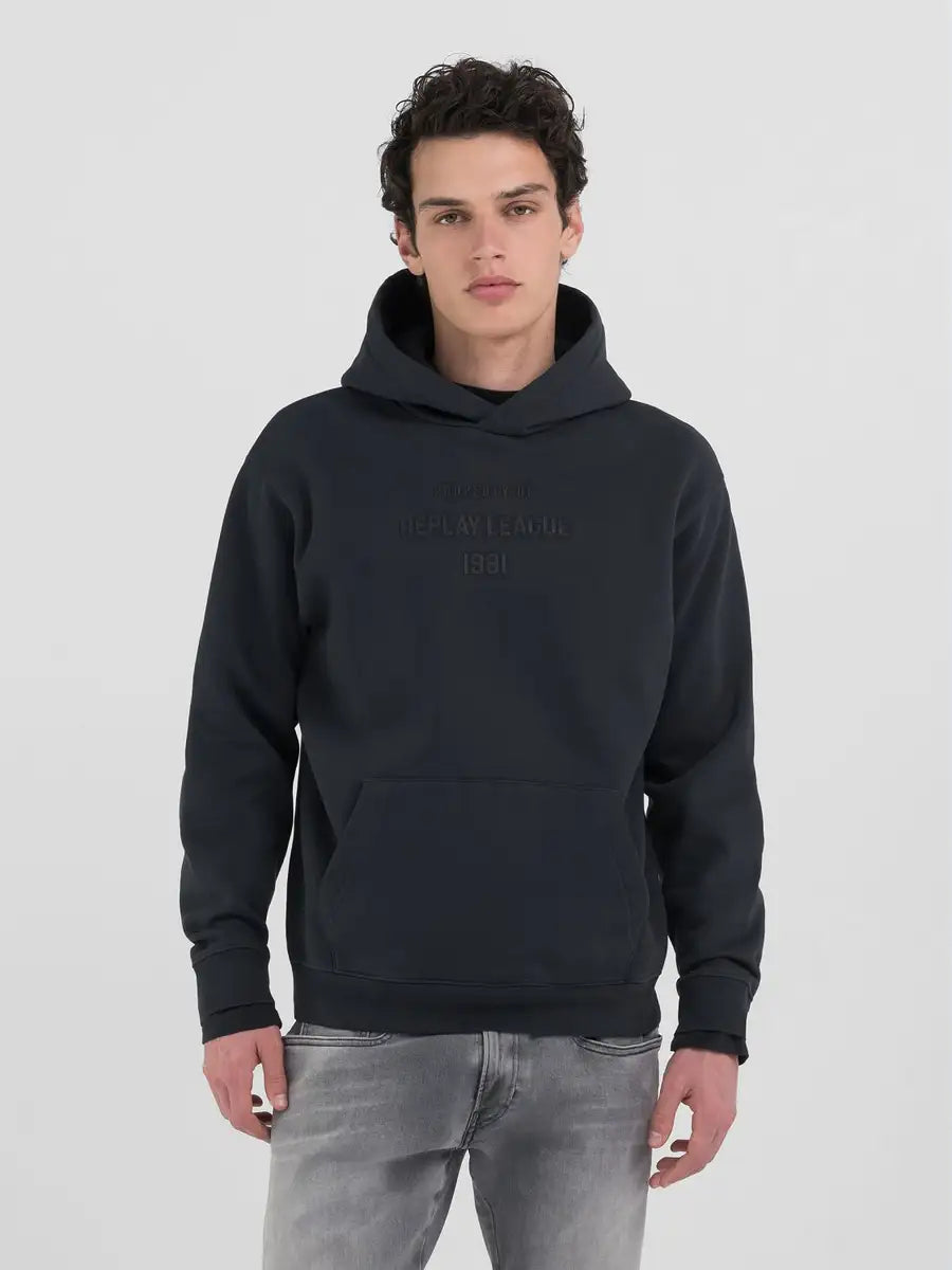 REPLAY PÁNSKÁ MIKINA S NÁPISEM NA HRUDI