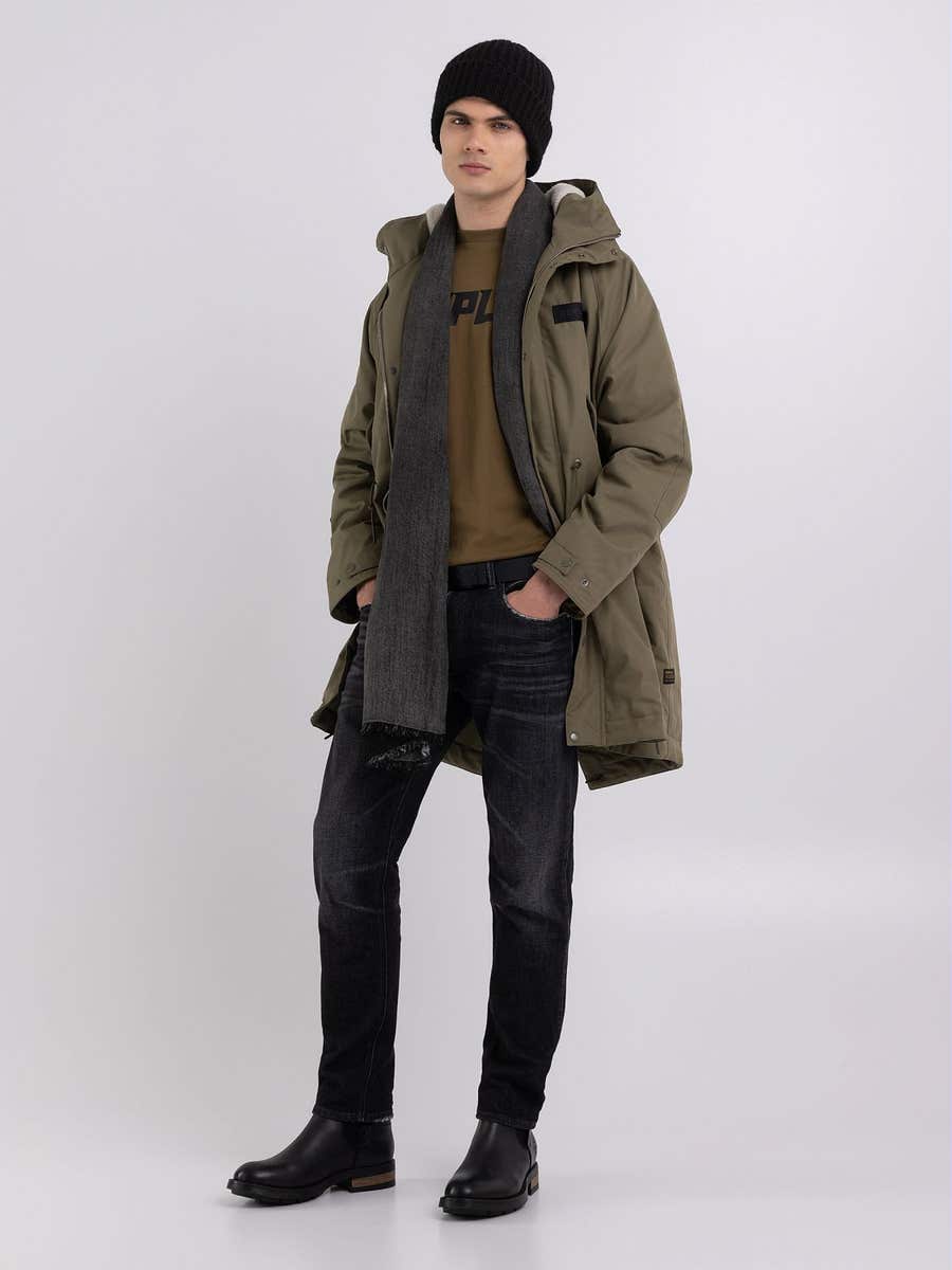 REPLAY FÉRFI PARKA SHERPA BÉLÉSSEL