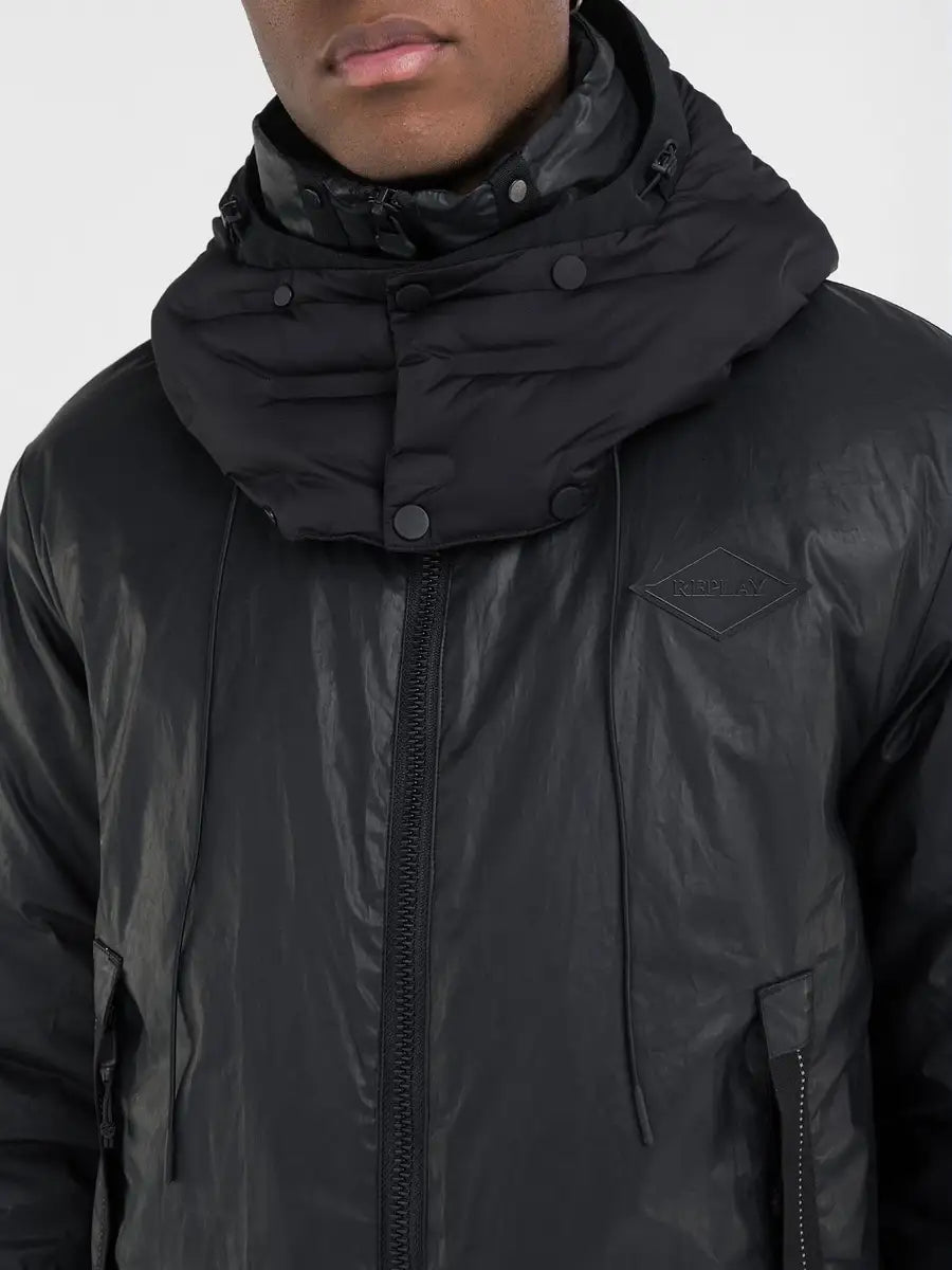 REPLAY FÉRFI PUPLIN KAPUCNIS KABÁT