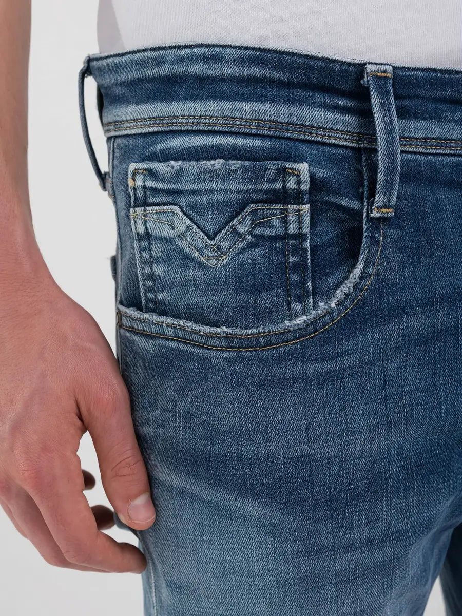 REPLAY PÁNSKÉ DŽÍNY ANBASS SLIM-FIT