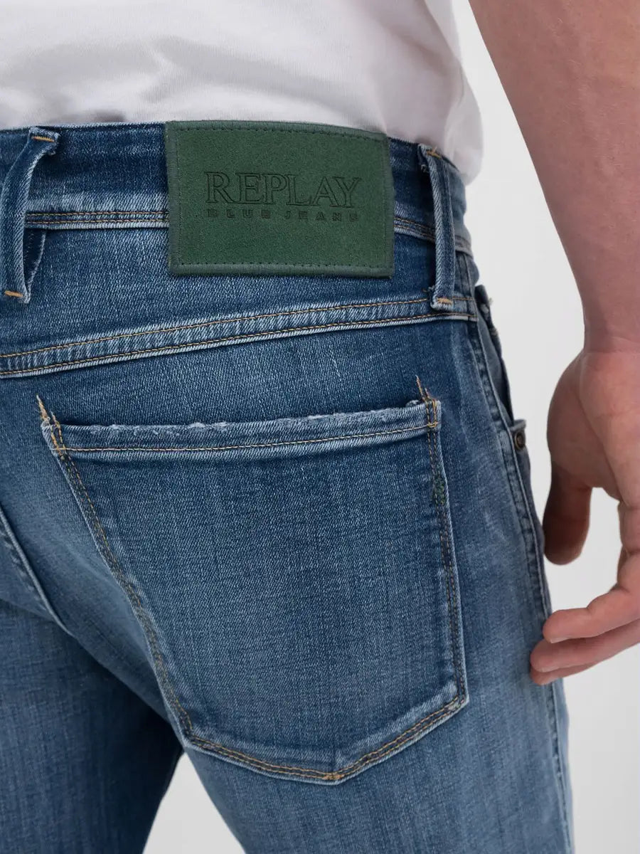 REPLAY PÁNSKÉ DŽÍNY ANBASS SLIM-FIT