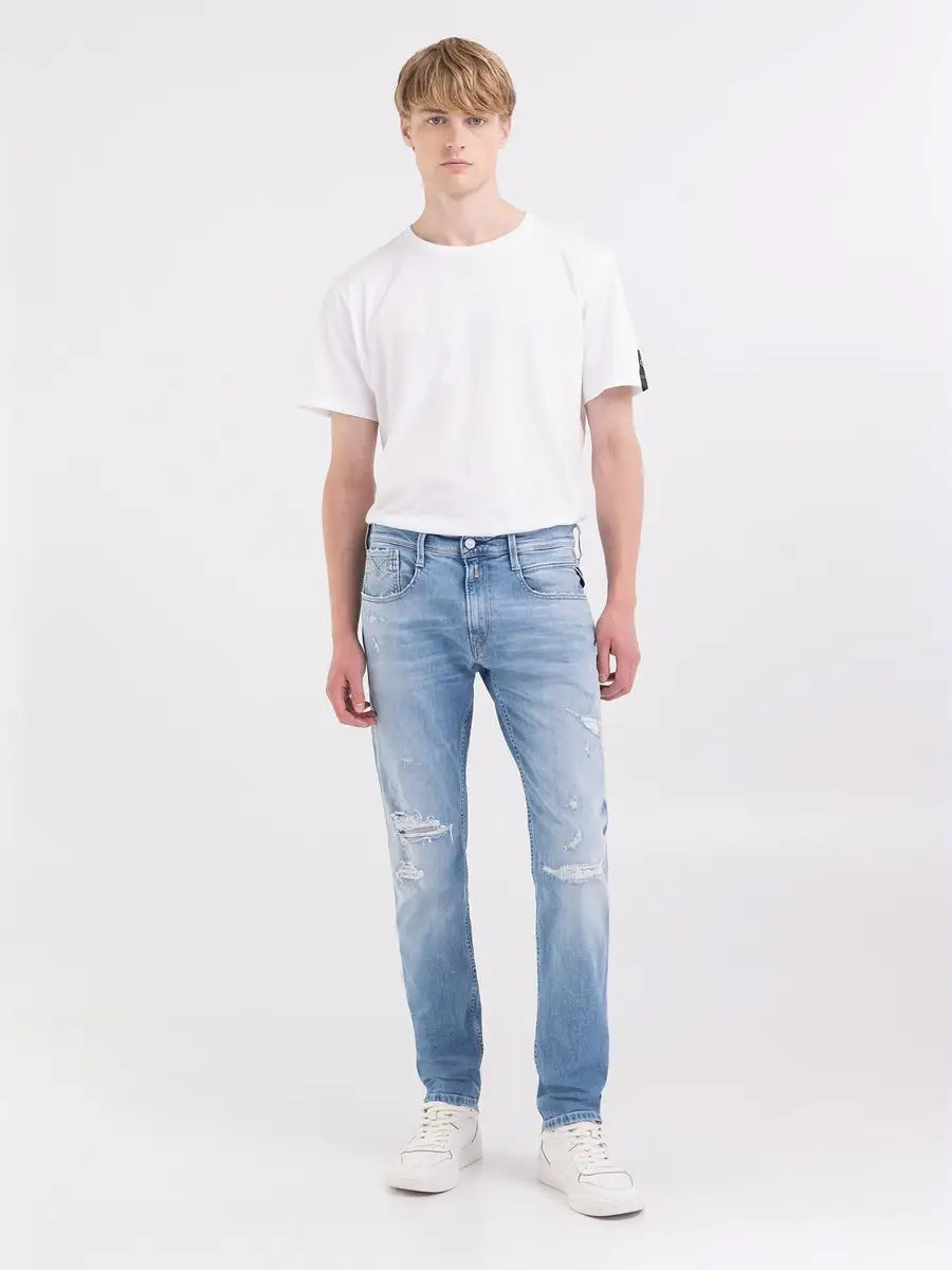 PÁNSKÉ REPLAY SLIM FIT ANBASS DŽÍNY 573 Bio