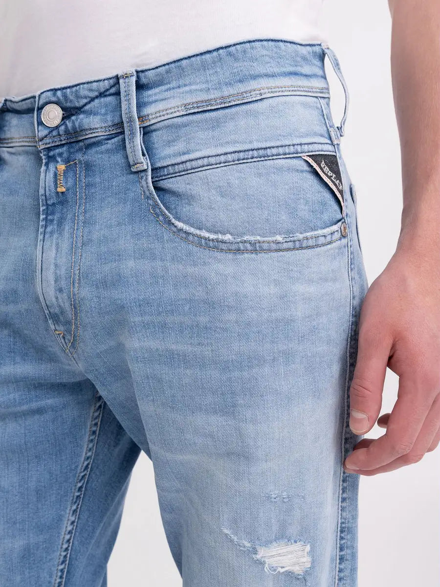 PÁNSKÉ REPLAY SLIM FIT ANBASS DŽÍNY 573 Bio