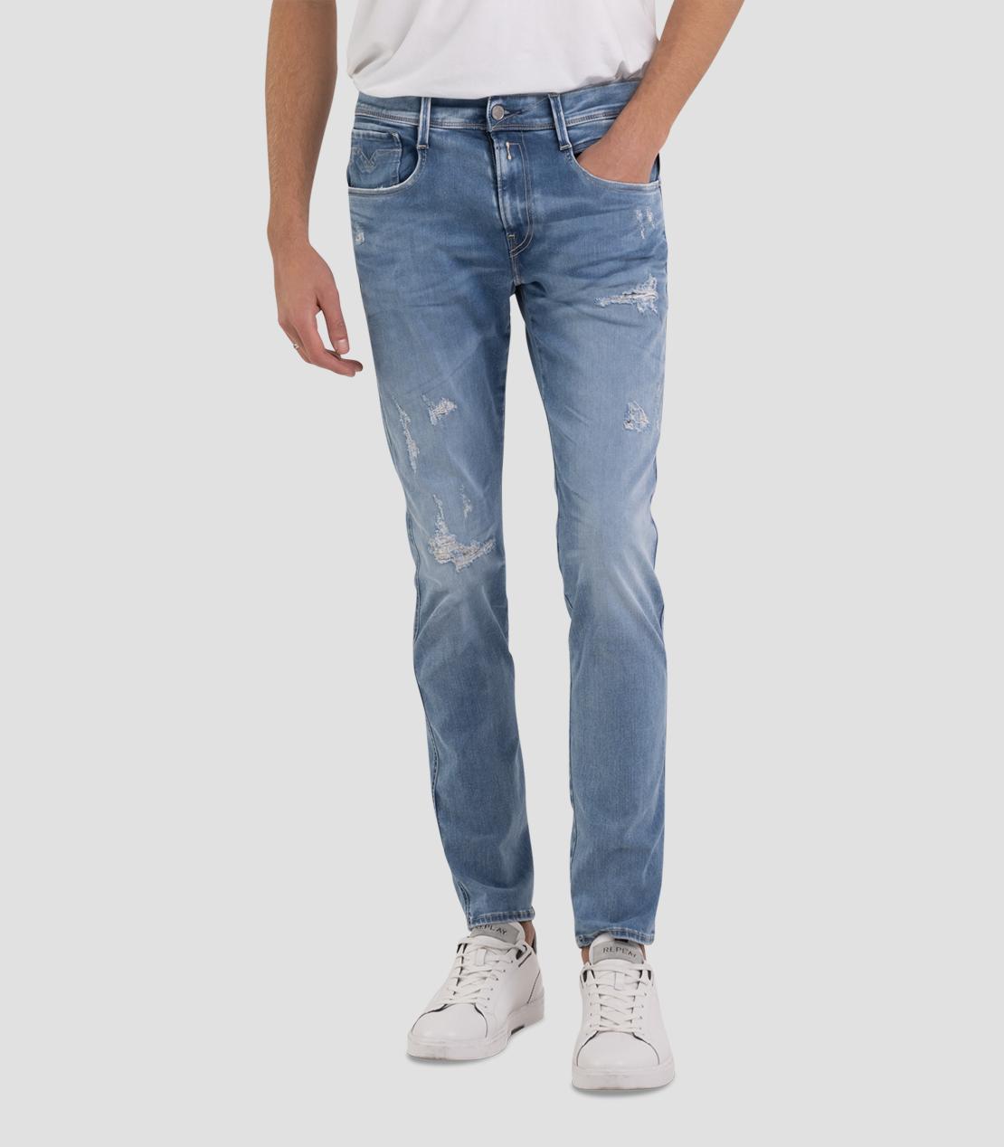 PÁNSKÉ REPLAY SLIM FIT HYPERFLEX ANBASS DŽÍNY - M914Y.000.661XI2R